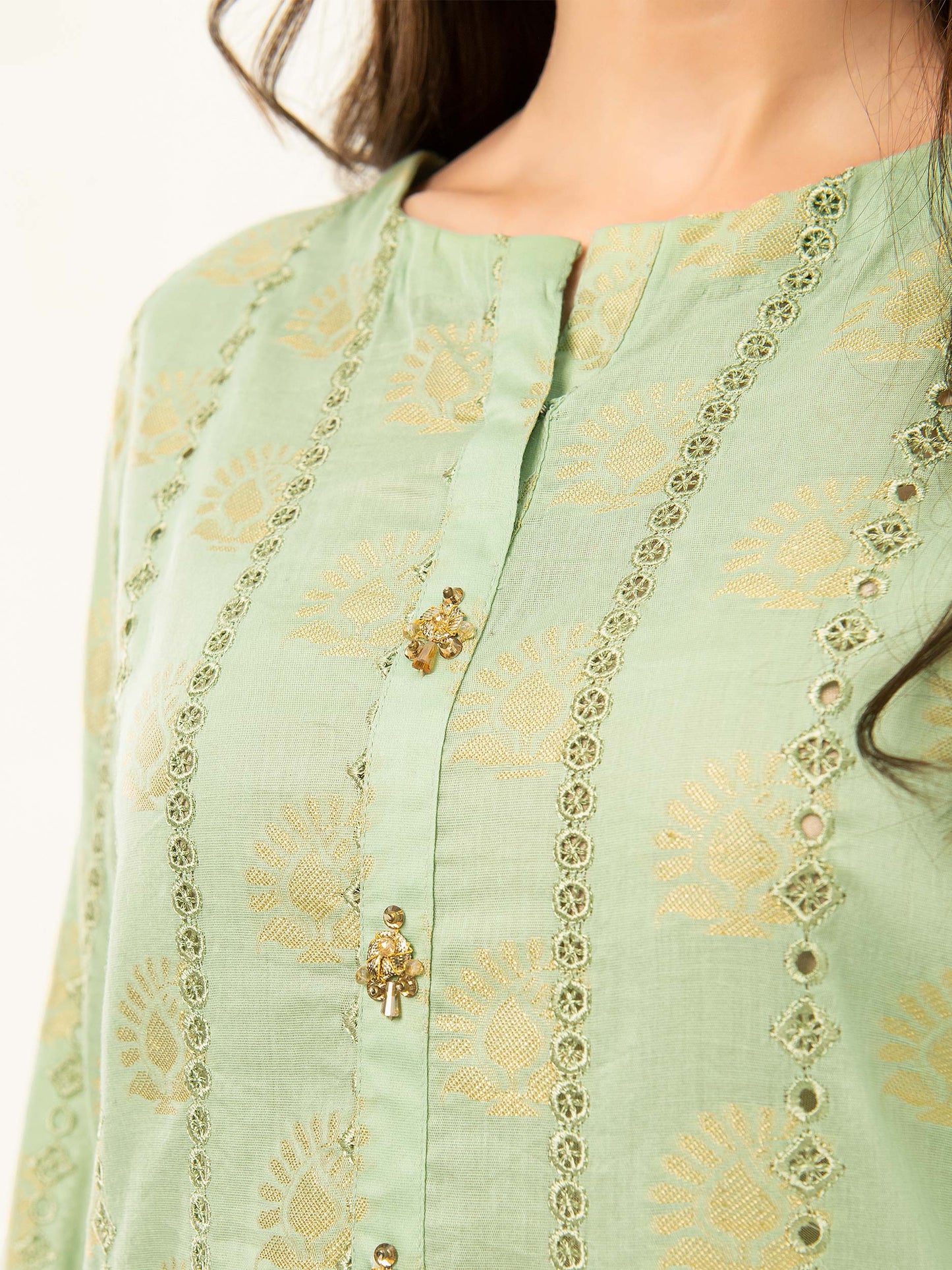 Jacquard Shirt-Embroidered (Pret)