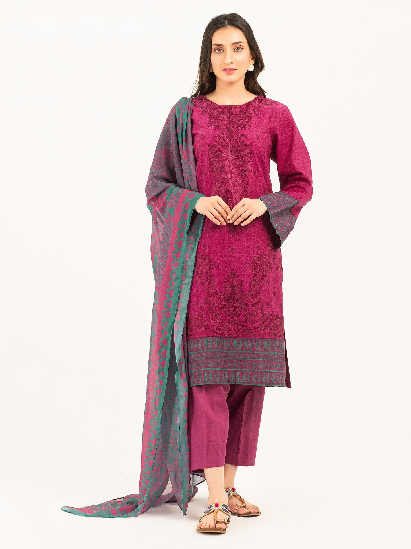 3 Piece Lawn Suit-Embroidered (Pret)