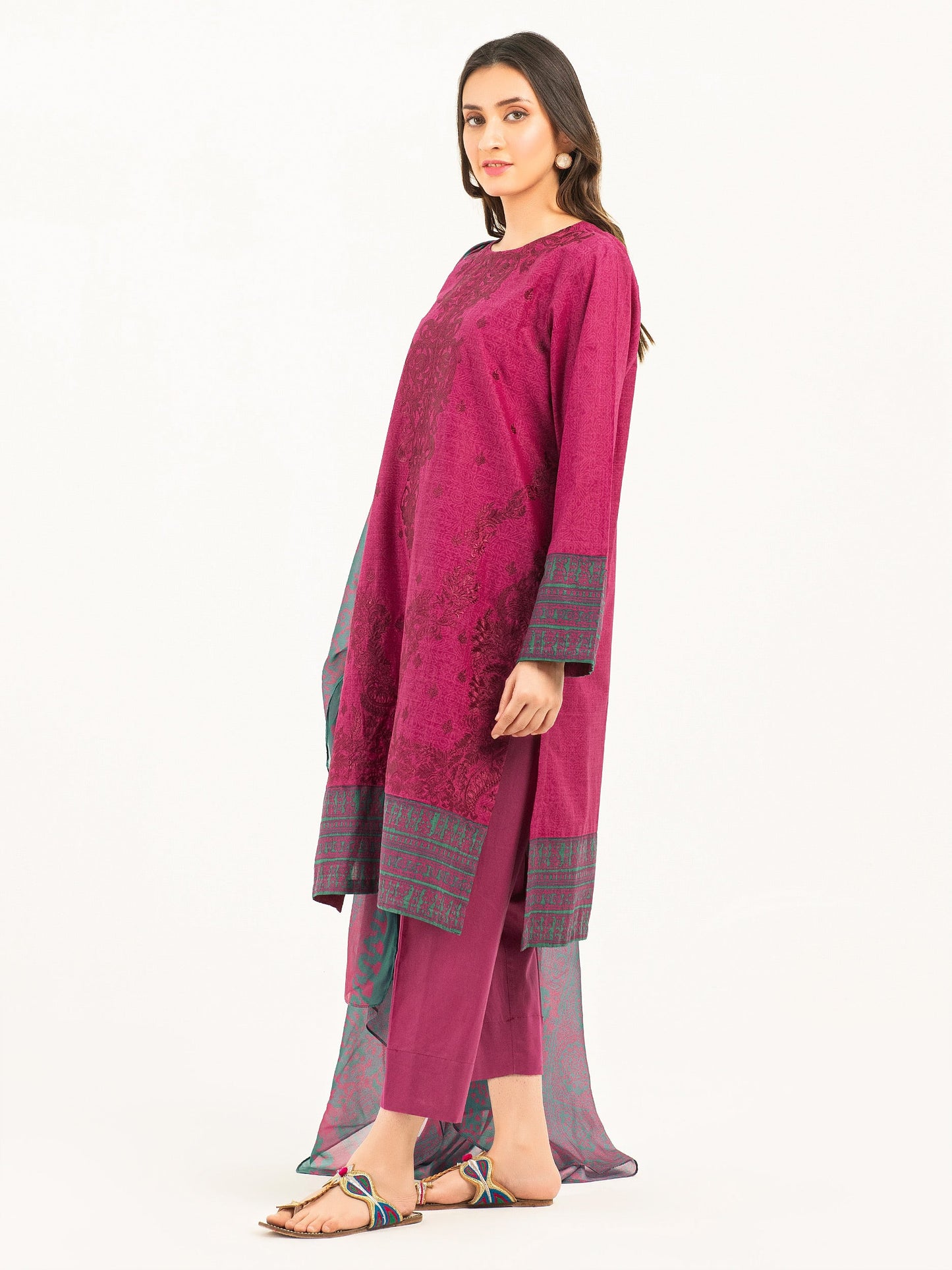 3 Piece Lawn Suit-Embroidered (Pret)