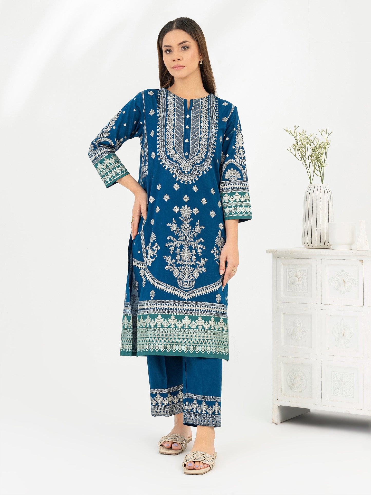 2 Piece Lawn Suit-Paste Print (Pret)