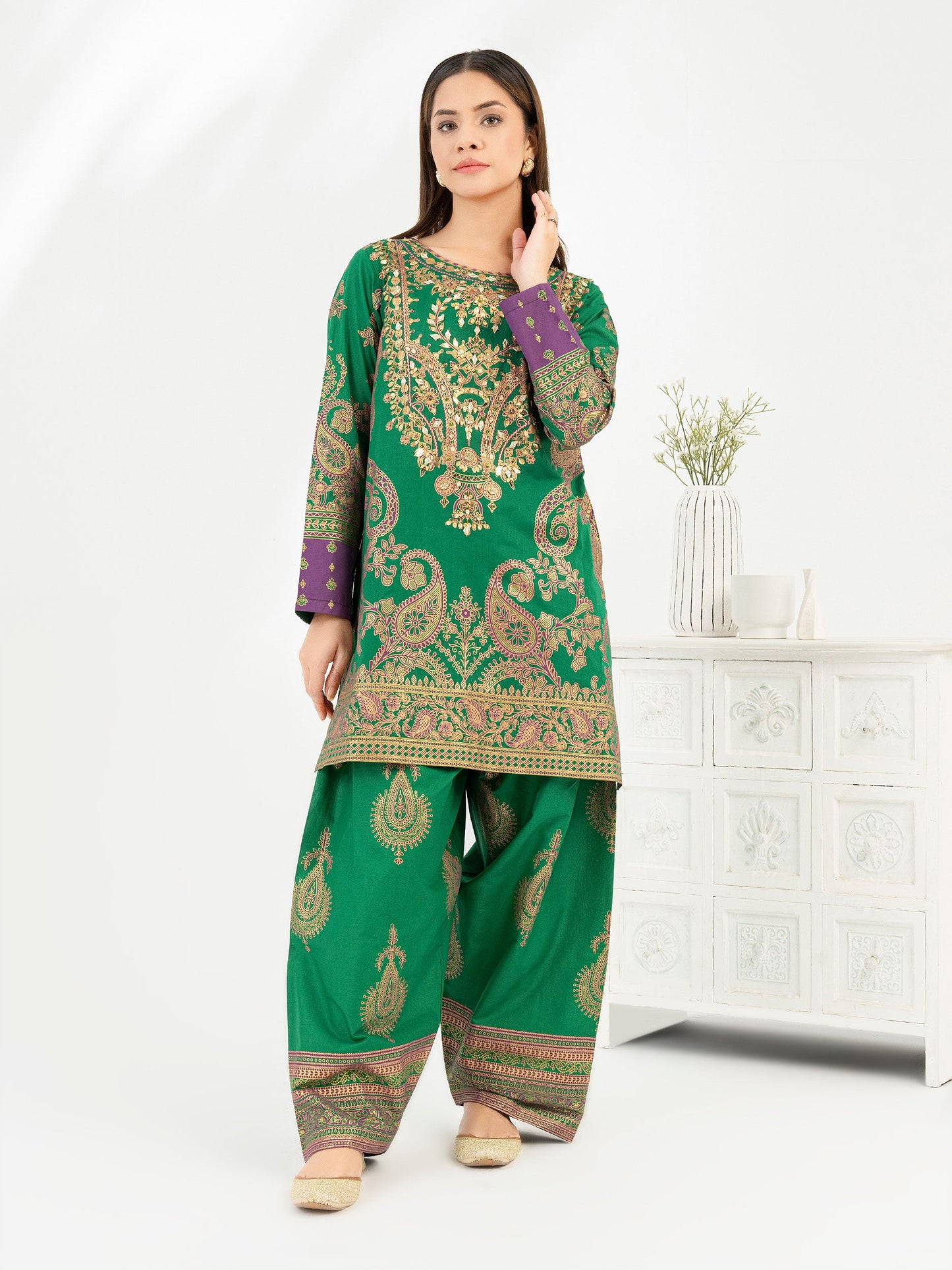 2 Piece Lawn Suit-Embellished (Pret)