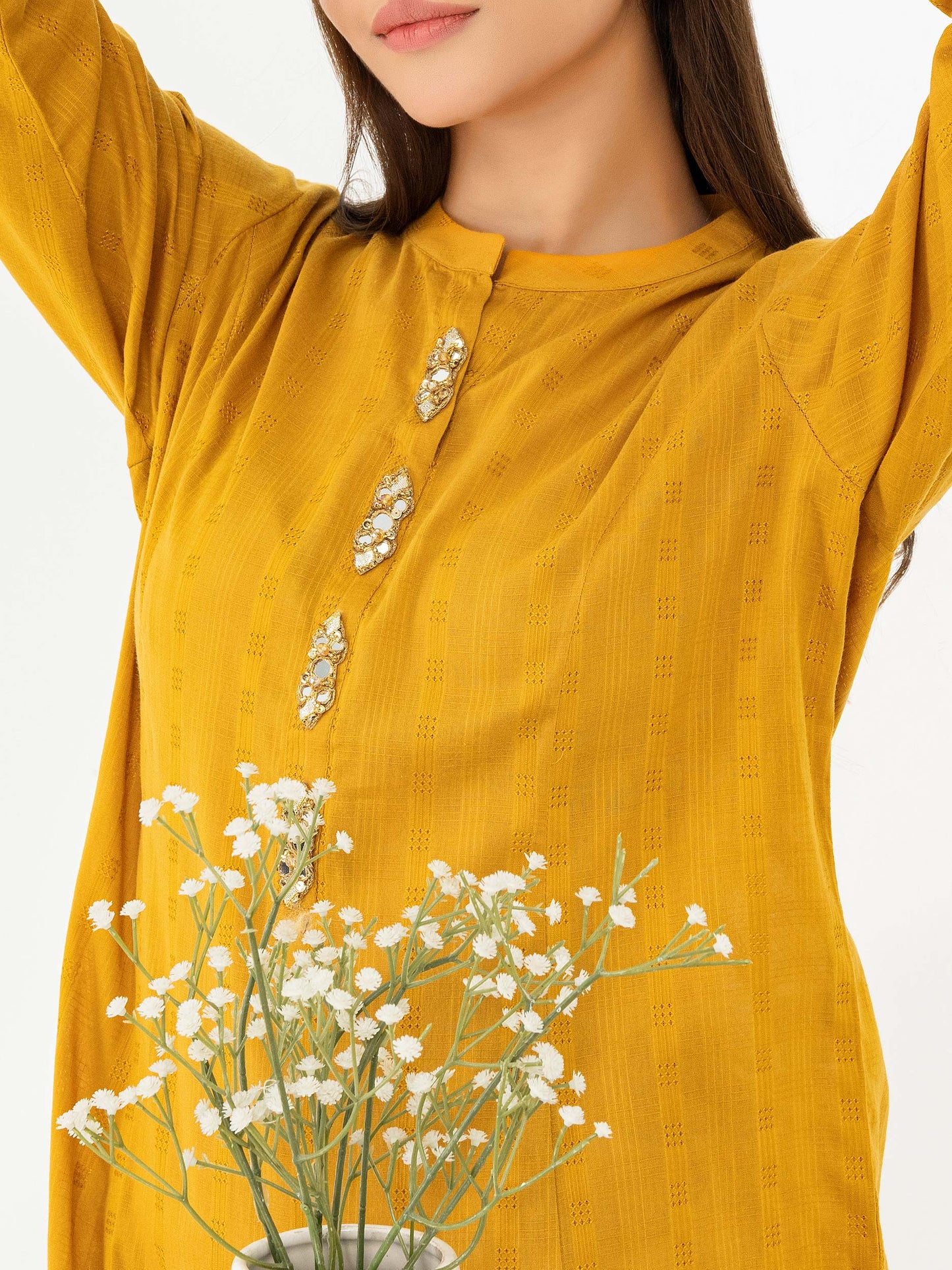 Lawn Shirt-Embellished (Pret)