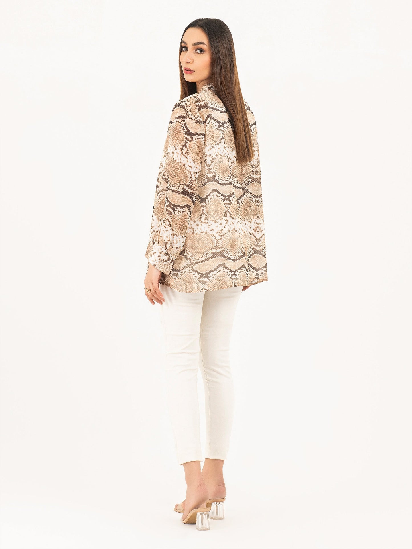 Animal Print Chiffon Top