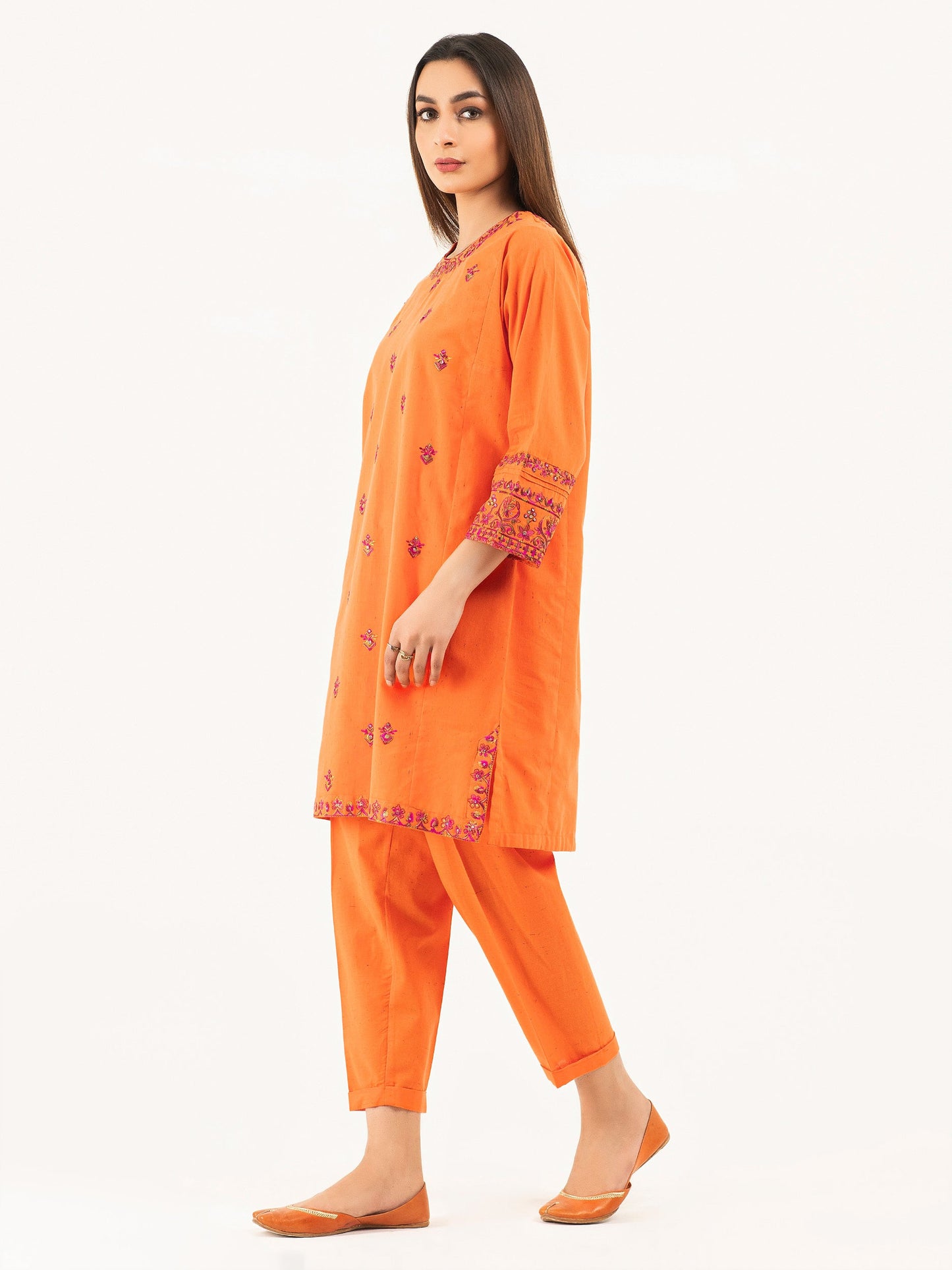 2 Piece Yarn Dyed Suit-Embroidered (Pret)