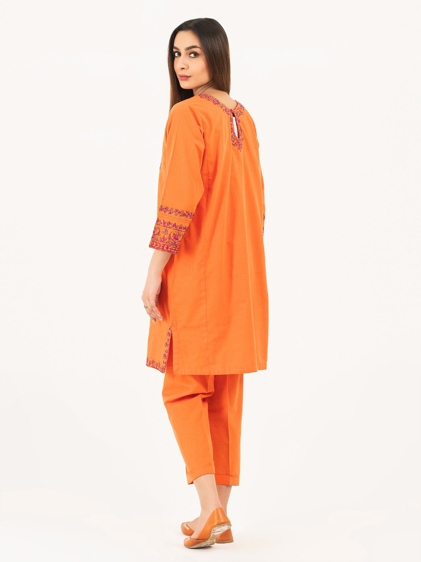 2 Piece Yarn Dyed Suit-Embroidered (Pret)