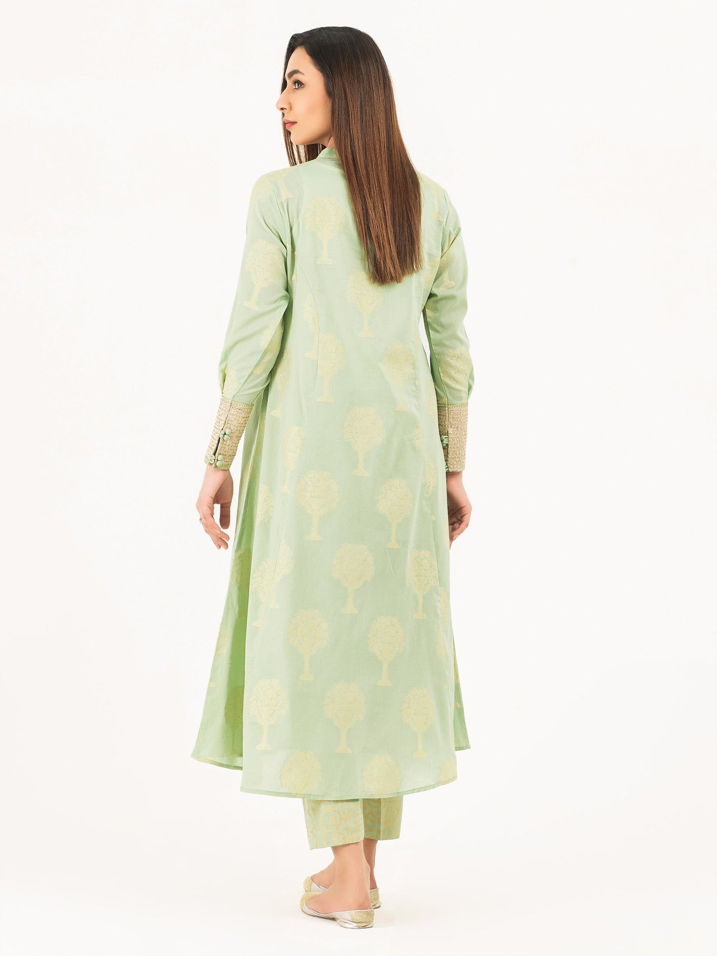 2 Piece Jacquard Suit-Embellished (Pret)