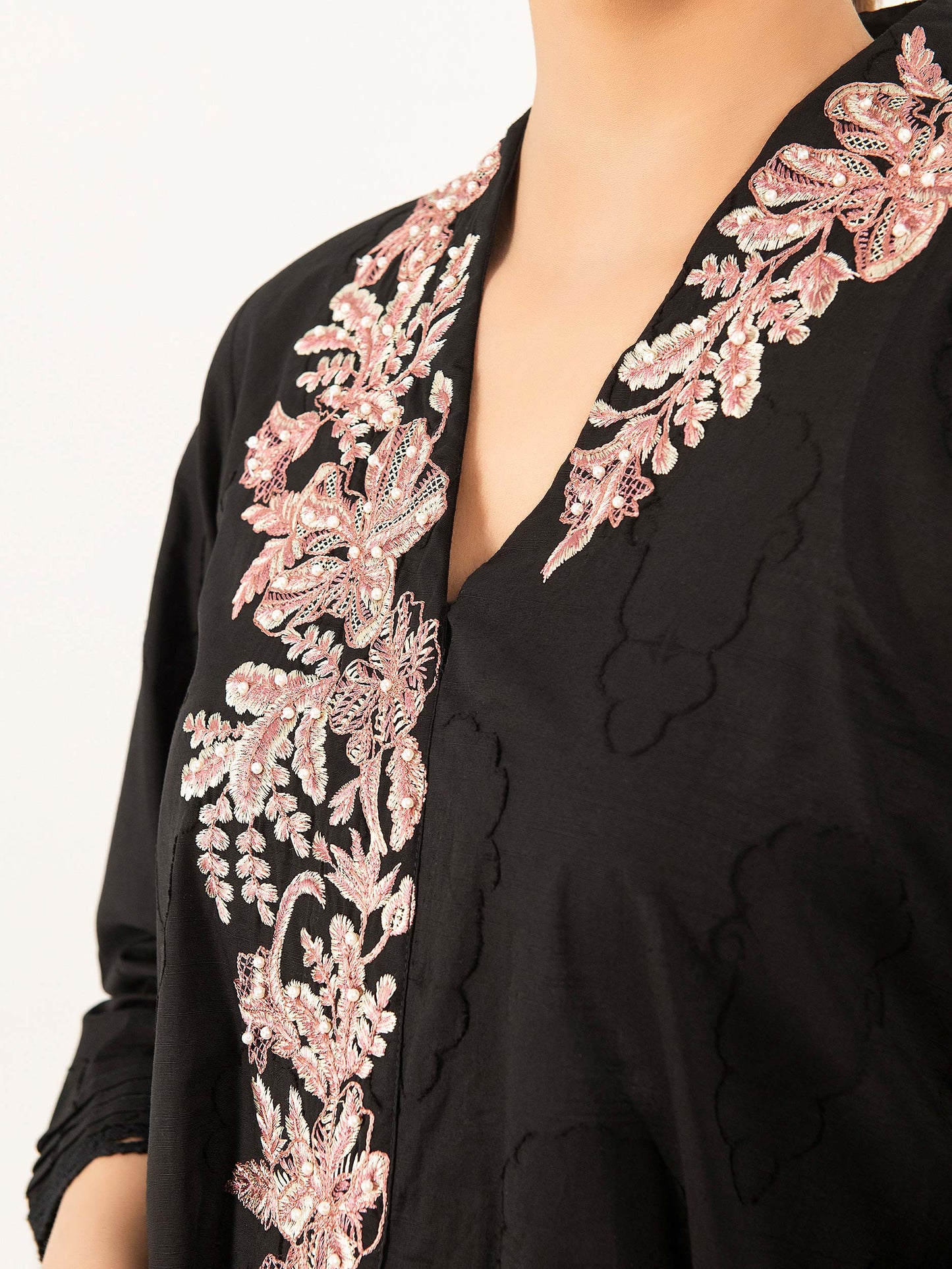 Jacquard Shirt-Embroidered (Pret)