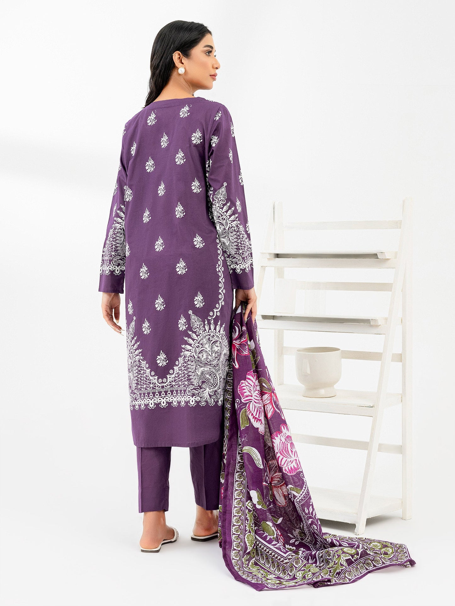 3 Piece Lawn Suit-Paste Print (Pret)