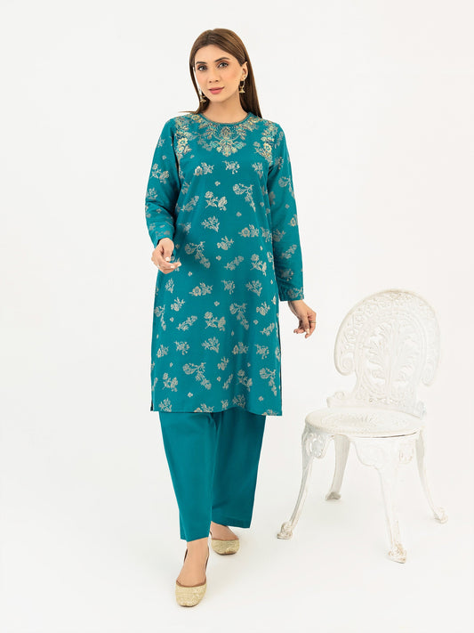 2 Piece Jacquard Suit-Embroidered(Pret)