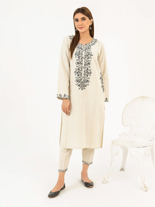 2 Piece Yarn Dyed Suit-Embroidered (Pret)