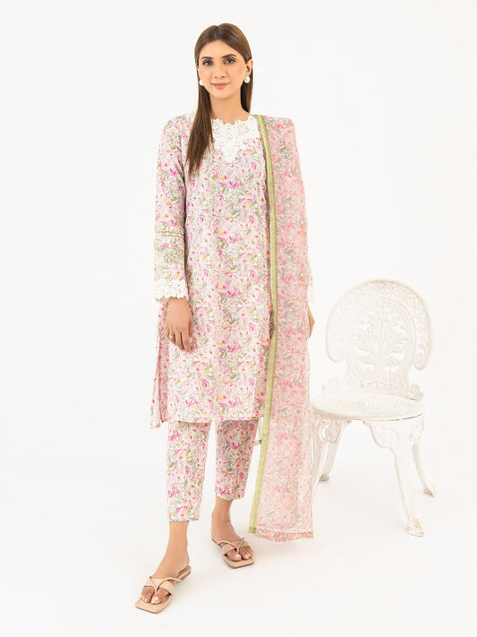 3 Piece Lawn Suit-Embroidered (Pret)