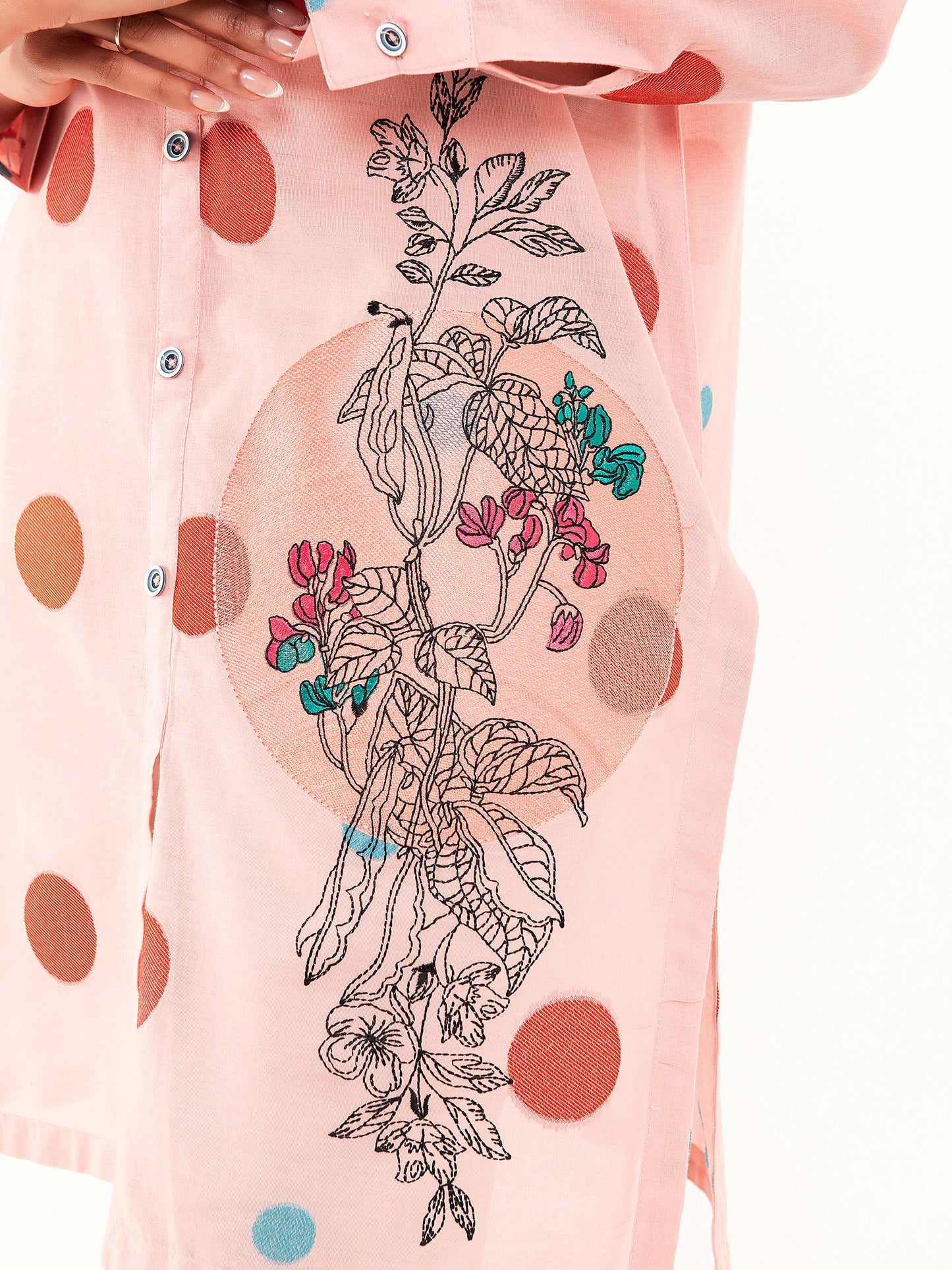 Jacquard Shirt-Embroidered (Pret)