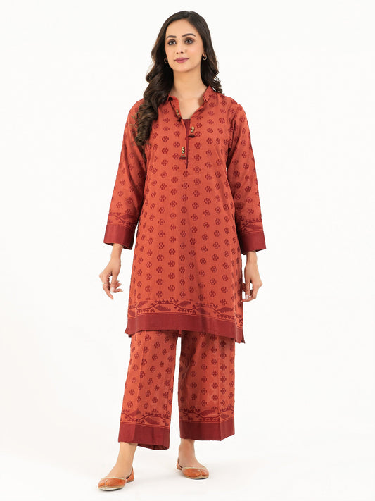 2 Piece Jacquard Suit-Embellished (Pret)