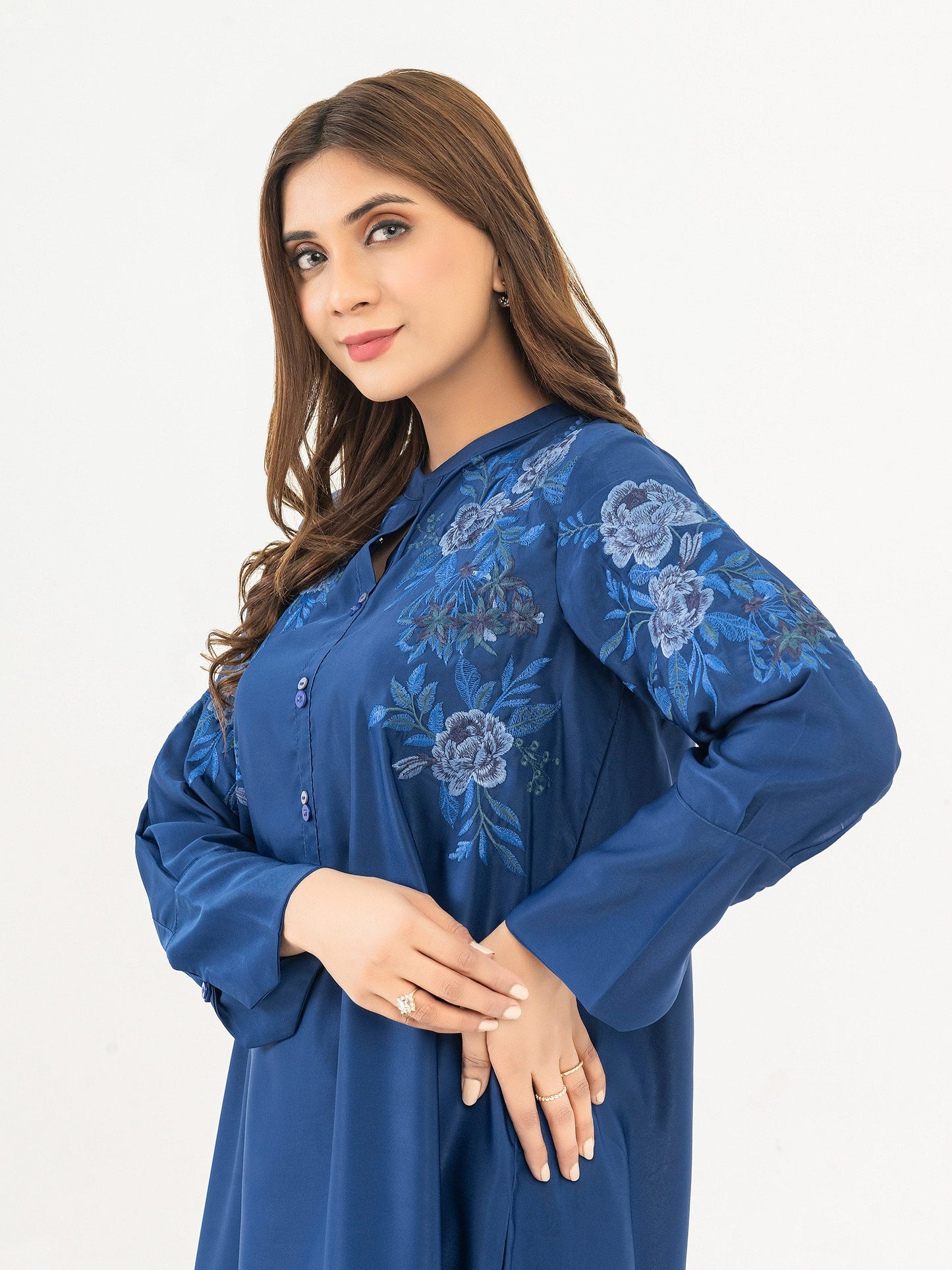 2 Piece Silk Suit-Embroidered (Pret)