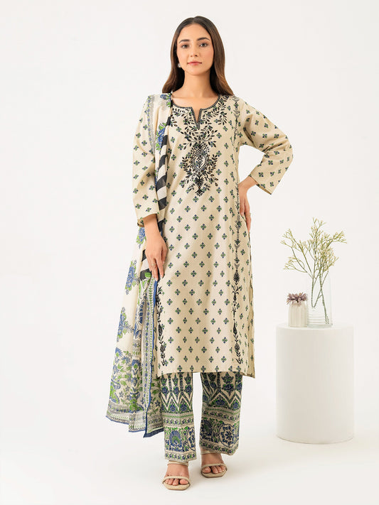 3 Piece Lawn Suit-Embroidered (Pret)