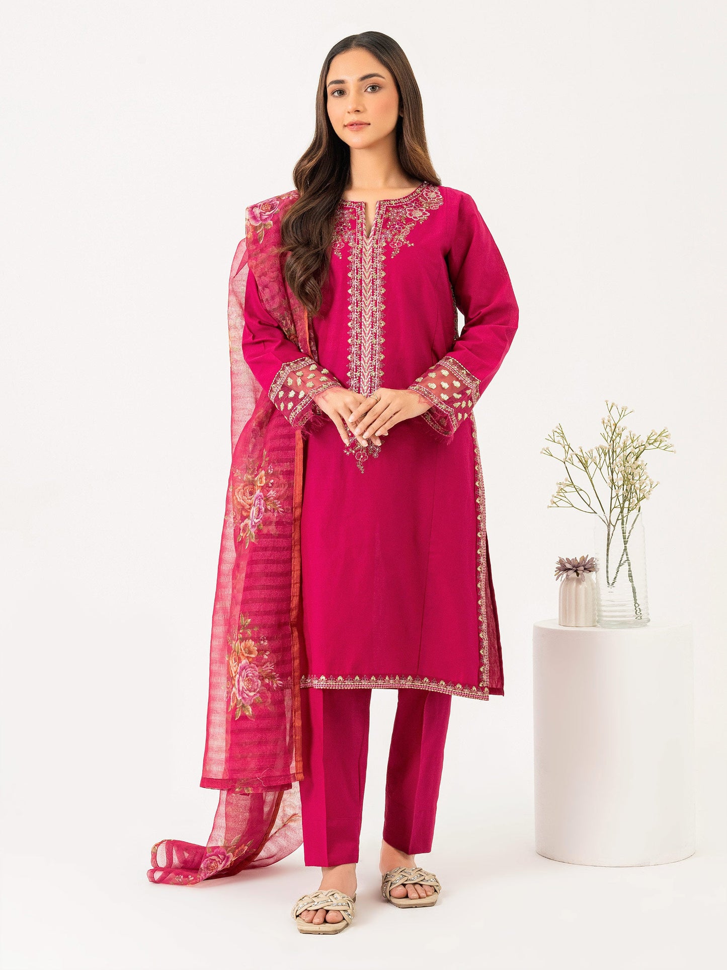 3 Piece Lawn Suit-Embroidered (Pret)