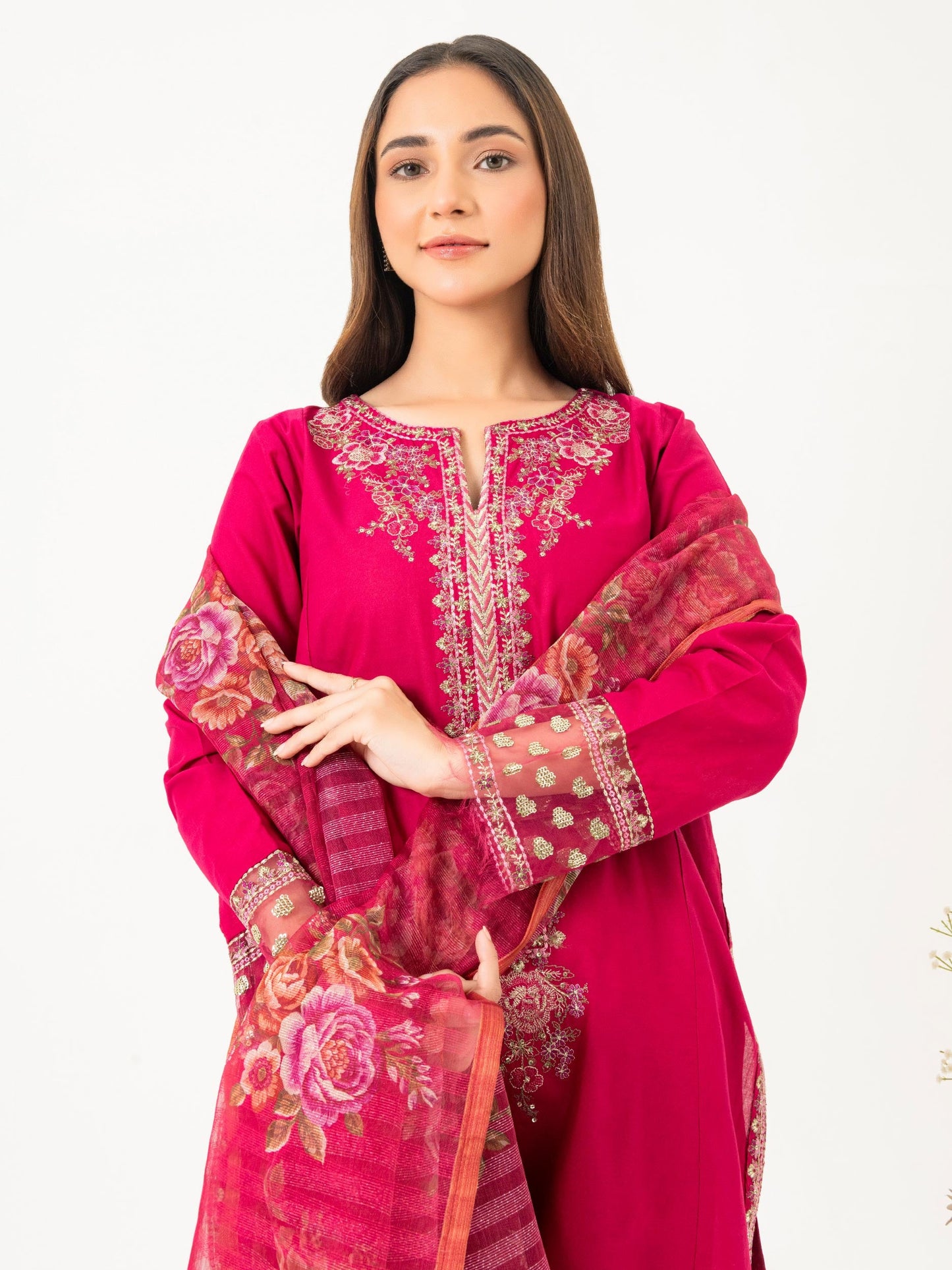 3 Piece Lawn Suit-Embroidered (Pret)