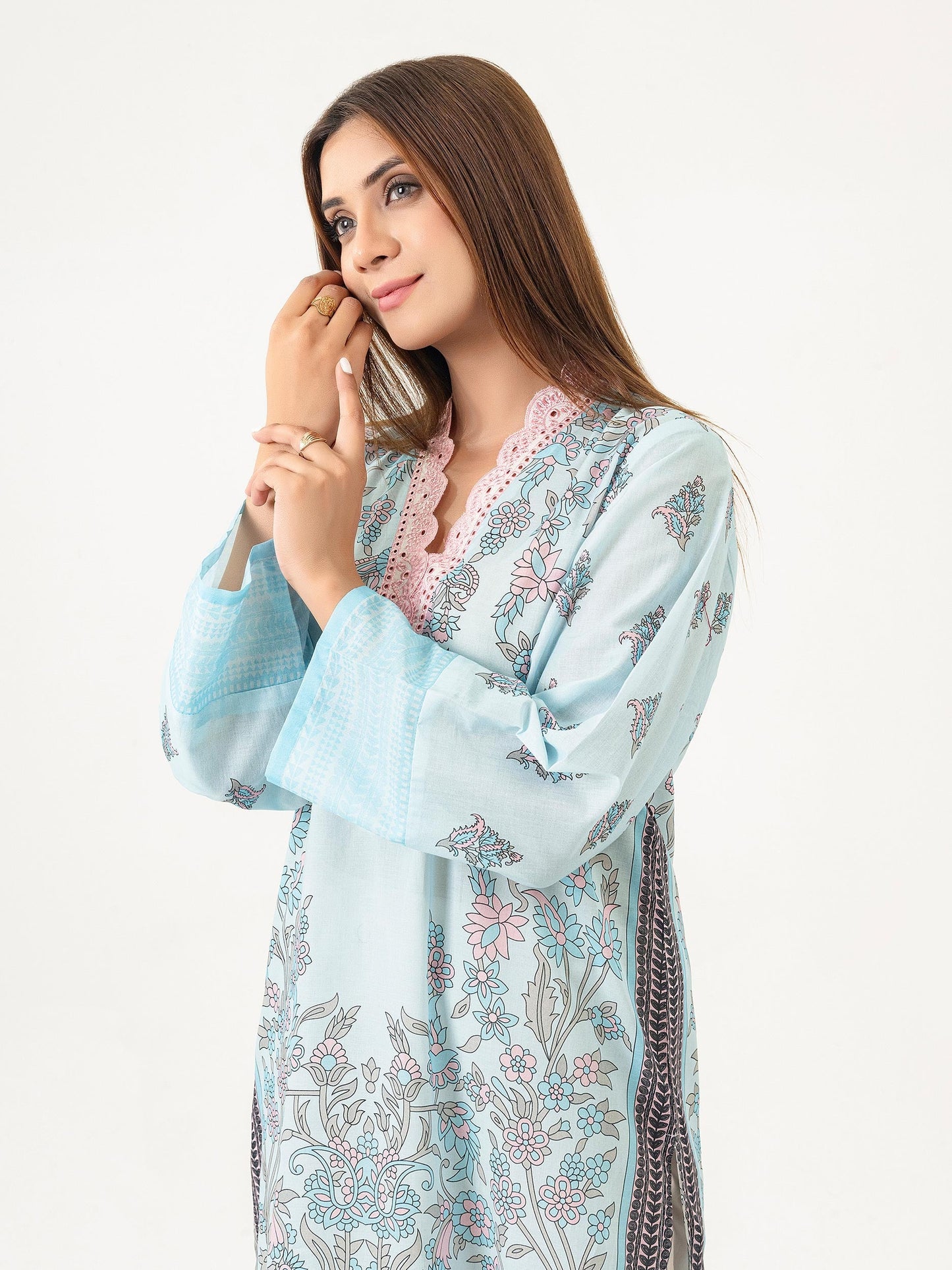 Lawn Shirt-Embroidered (Pret)