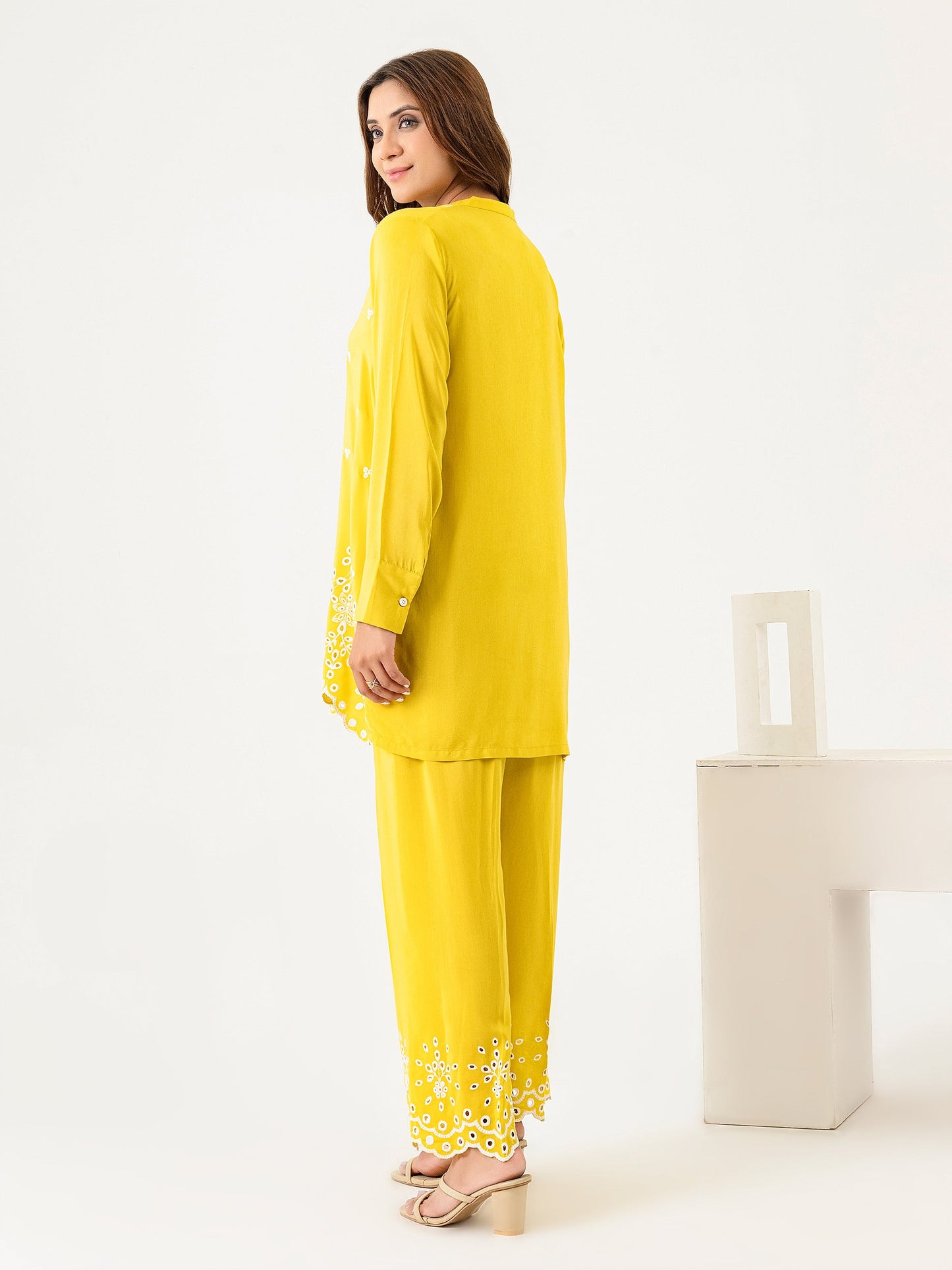 Raw Silk Co-Ord Set-Embroidered (Pret)