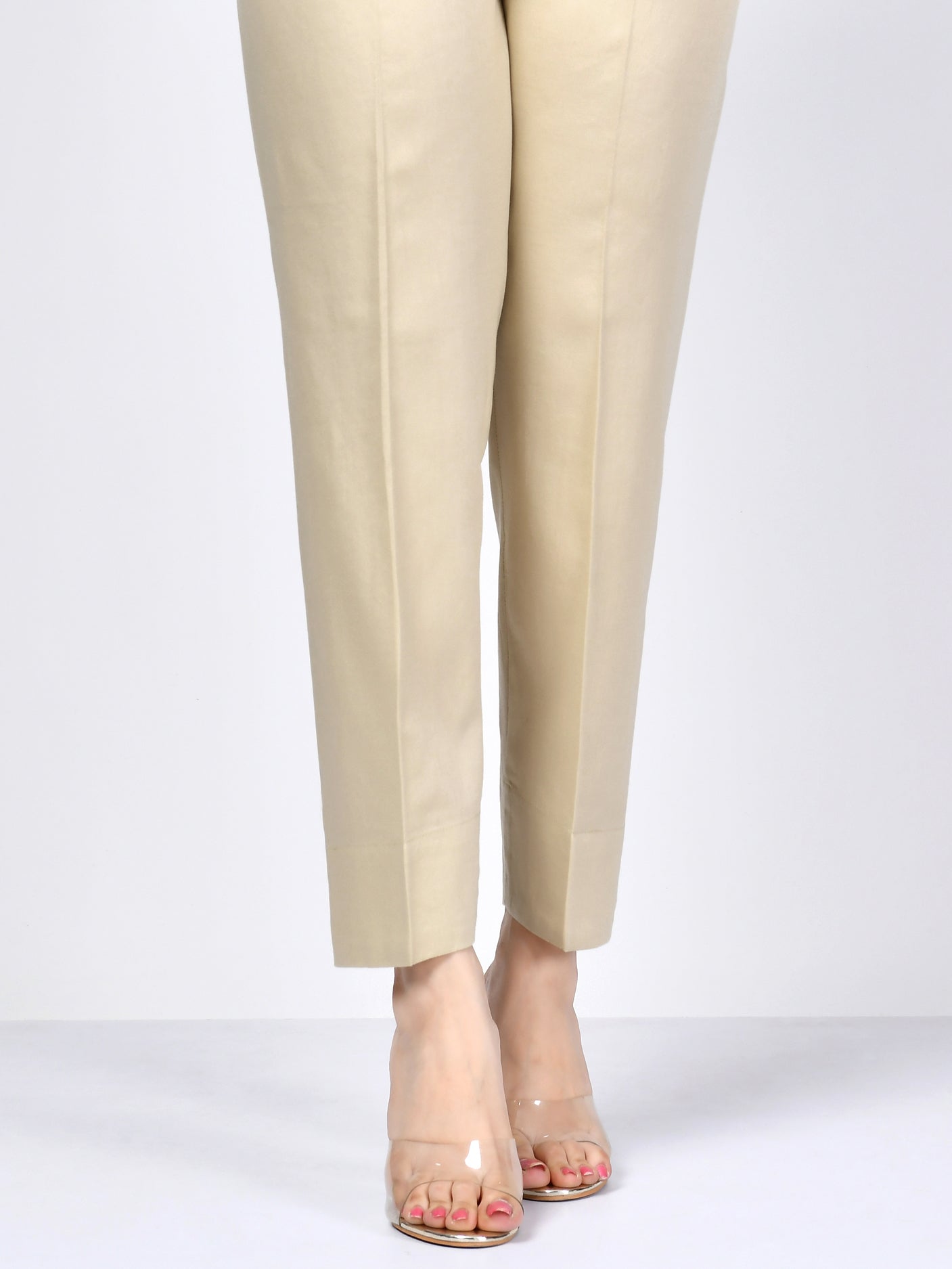 Straight Trouser-Beige