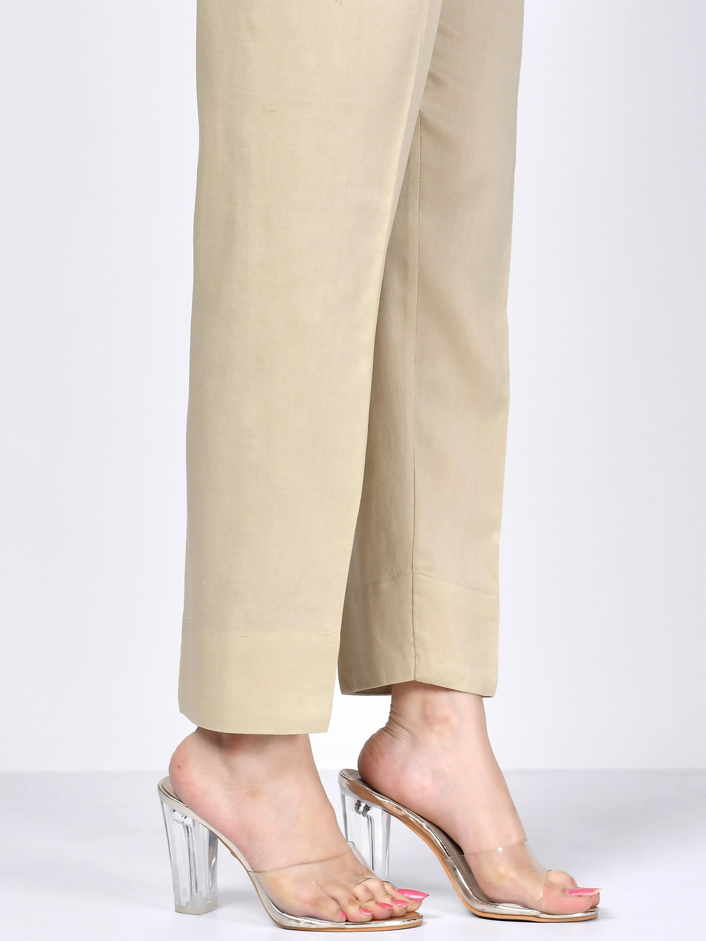 Straight Trouser-Beige