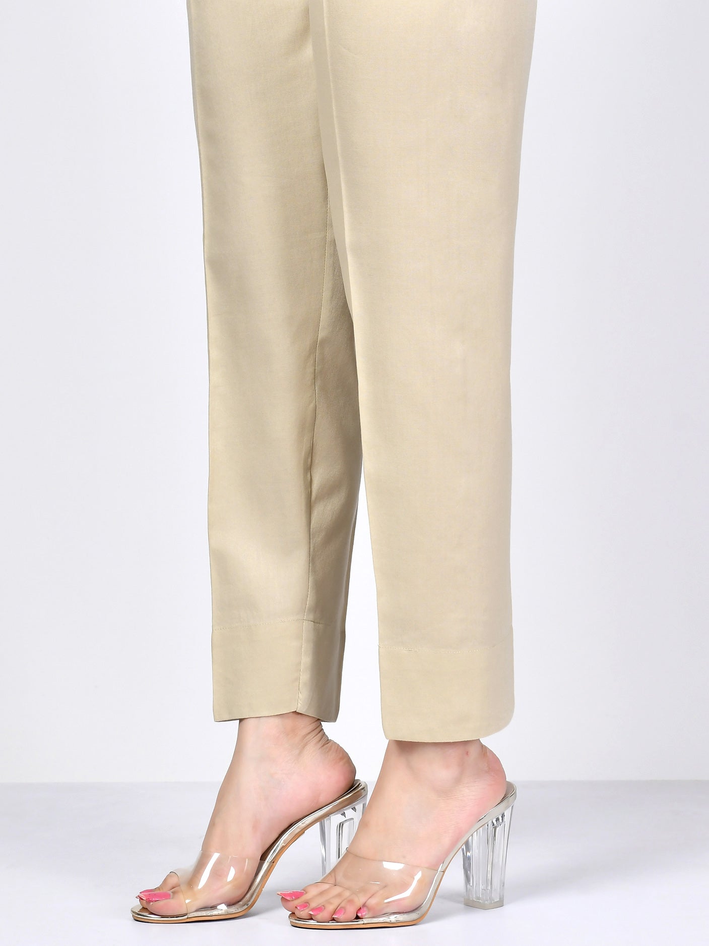 Straight Trouser-Beige