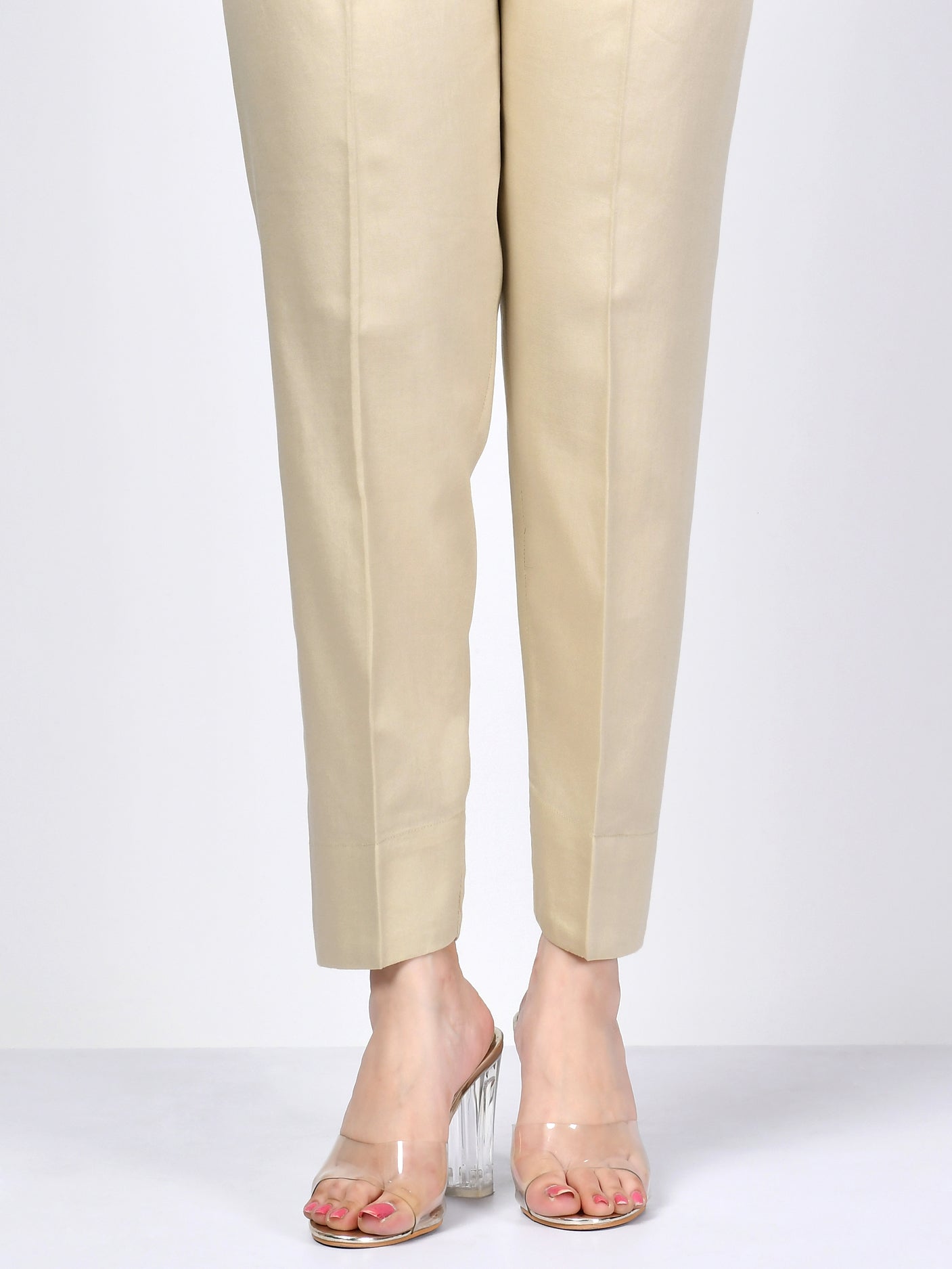 Straight Trouser-Beige