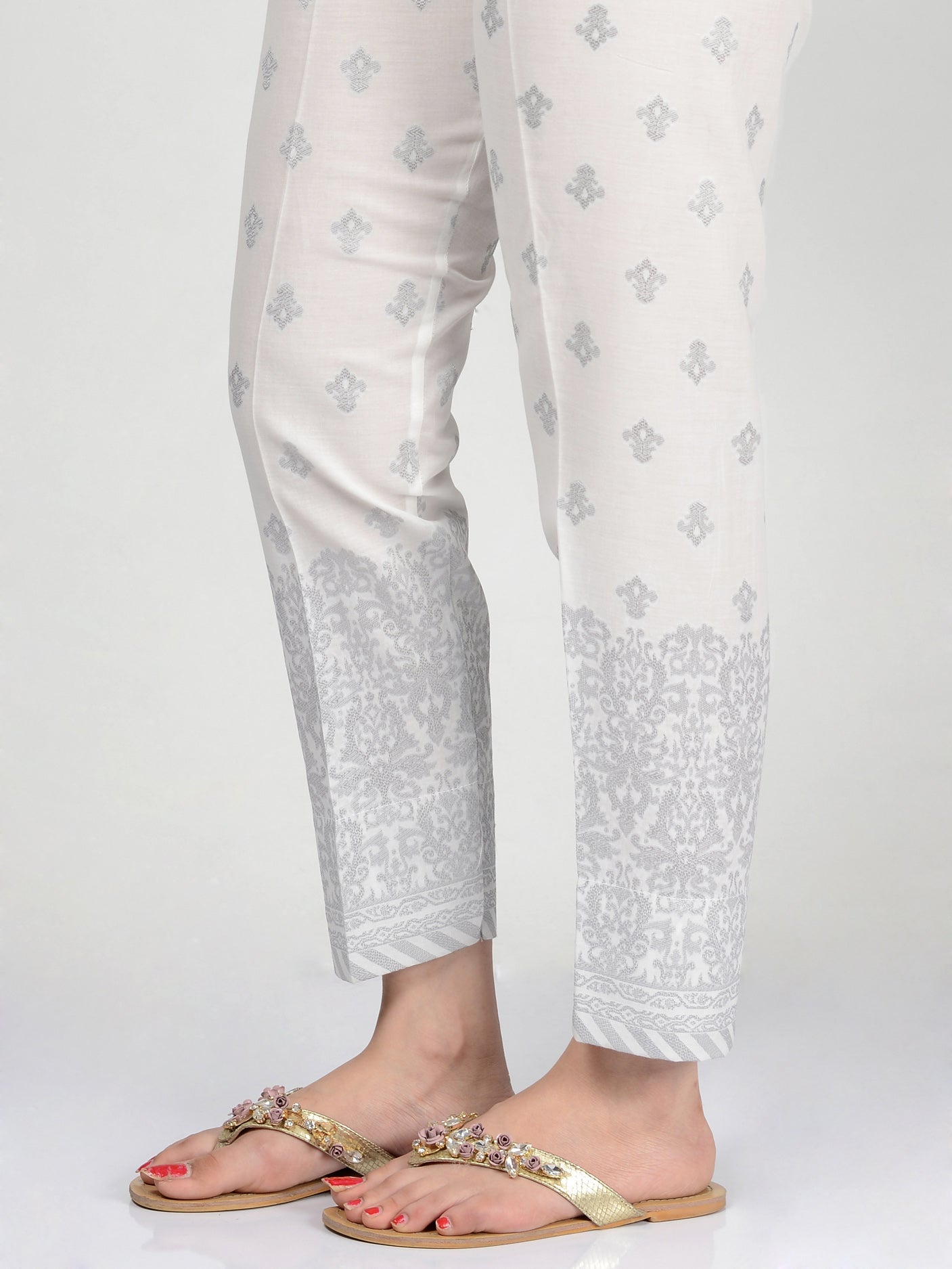 Straight Jacquard Trouser