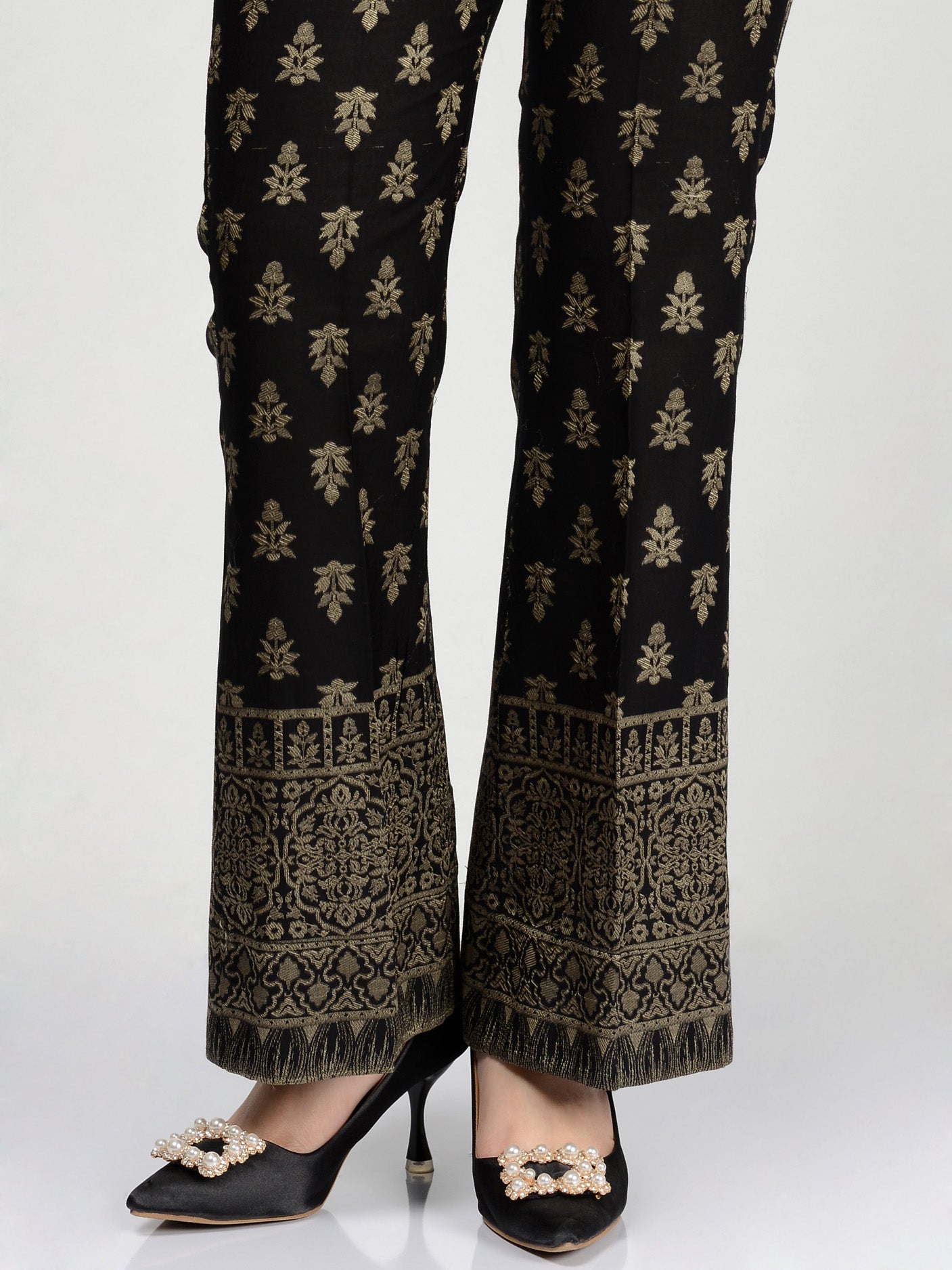 Jacquard Bootcut Pants