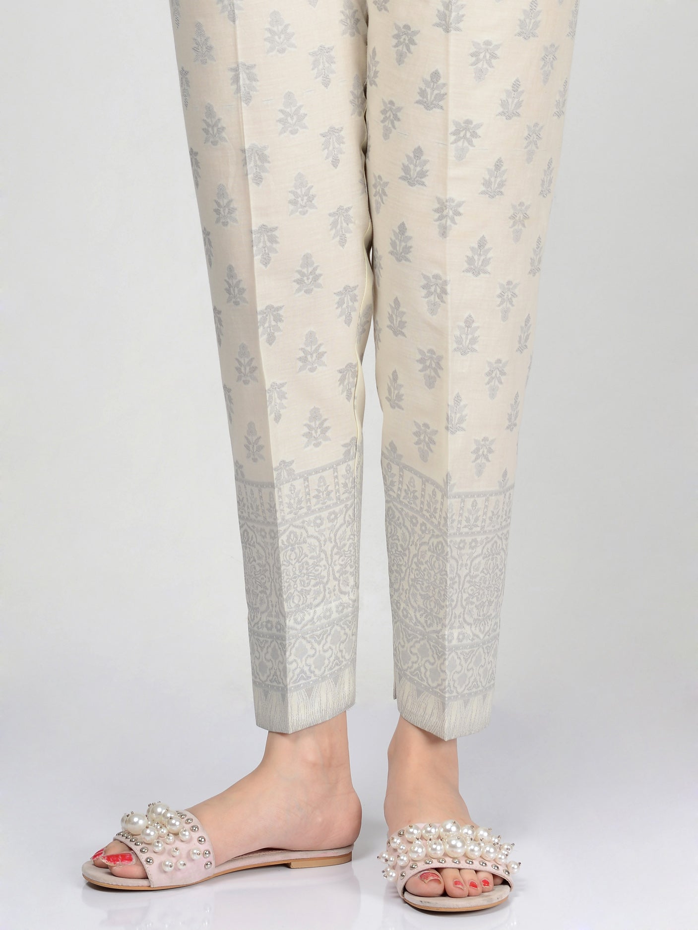 Straight Jacquard Trouser