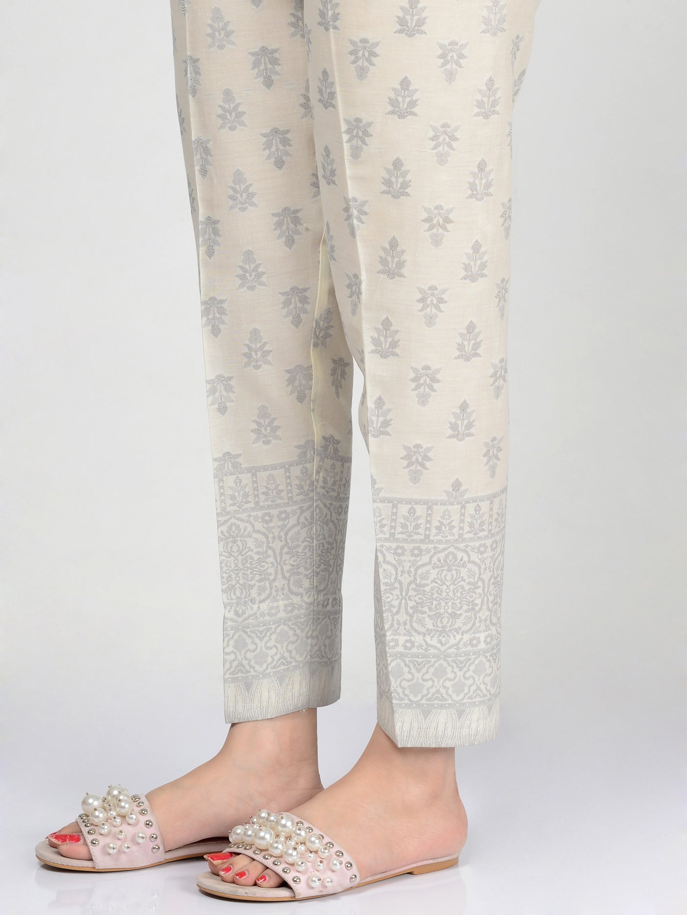 Straight Jacquard Trouser