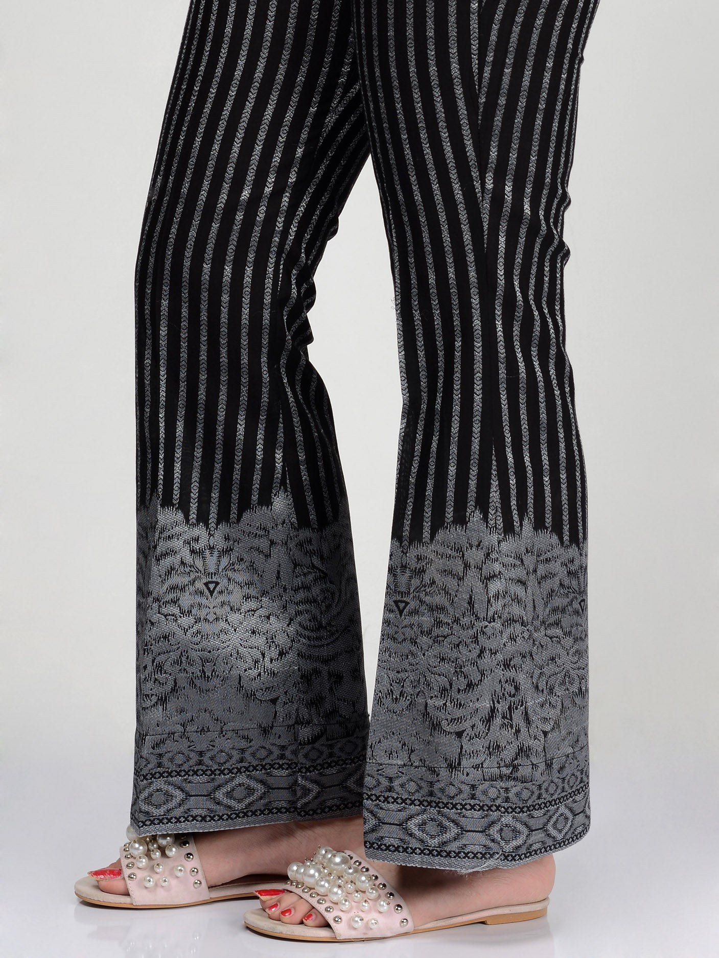 Jacquard Bootcut Pants