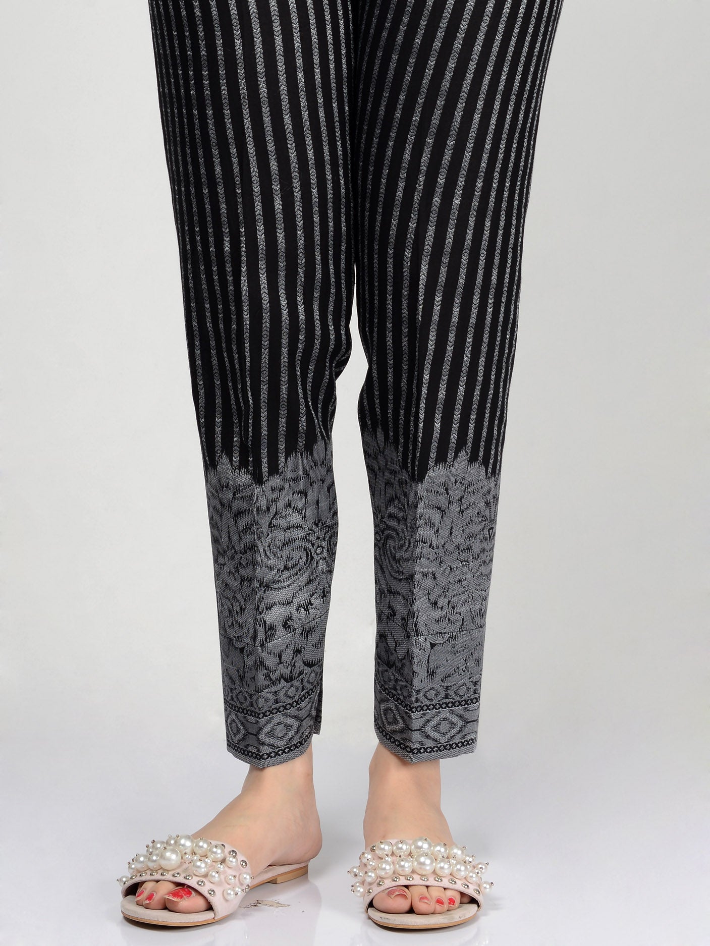 Jacquard Straight Trouser