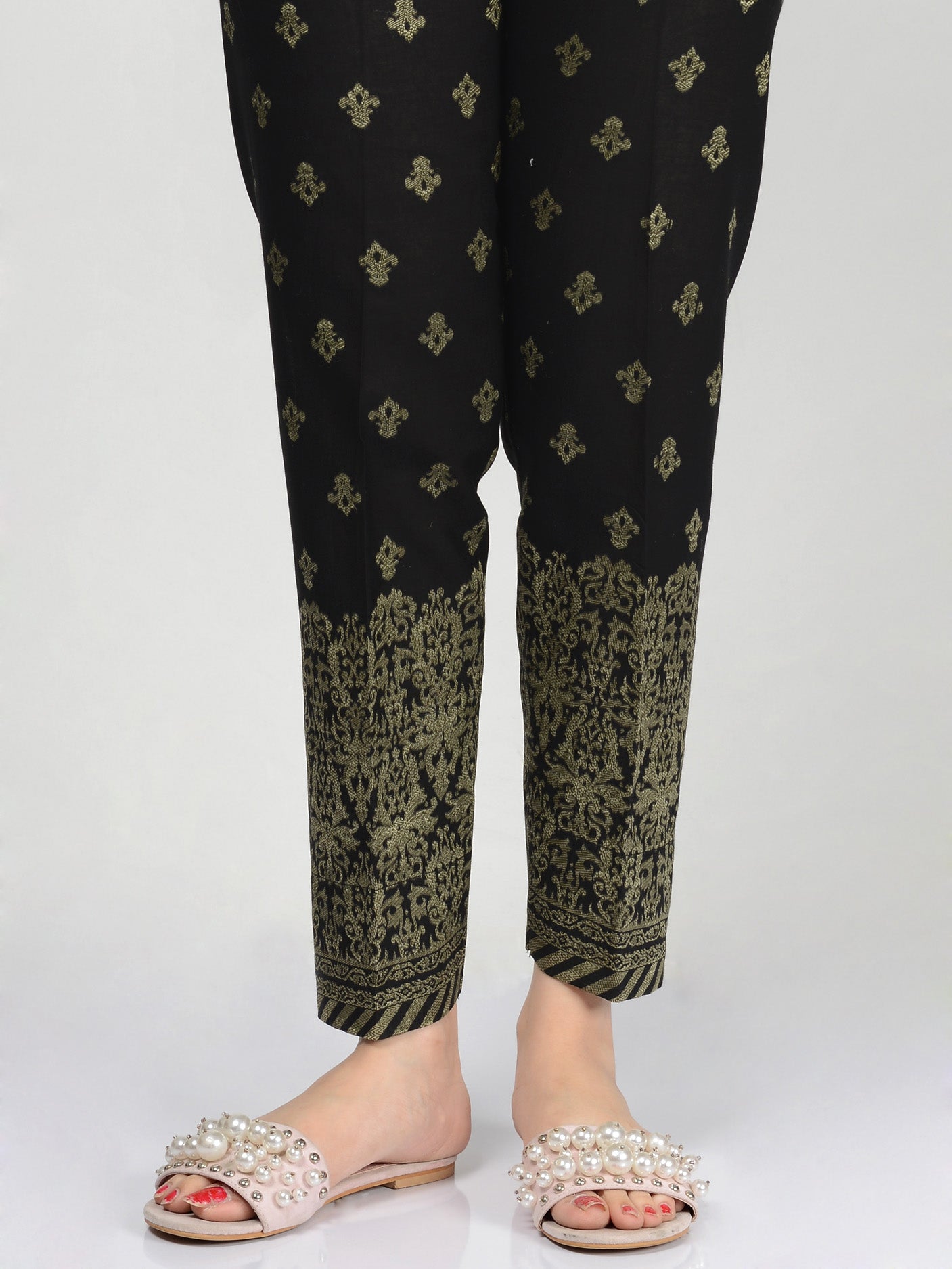 Jacquard Straight Trouser