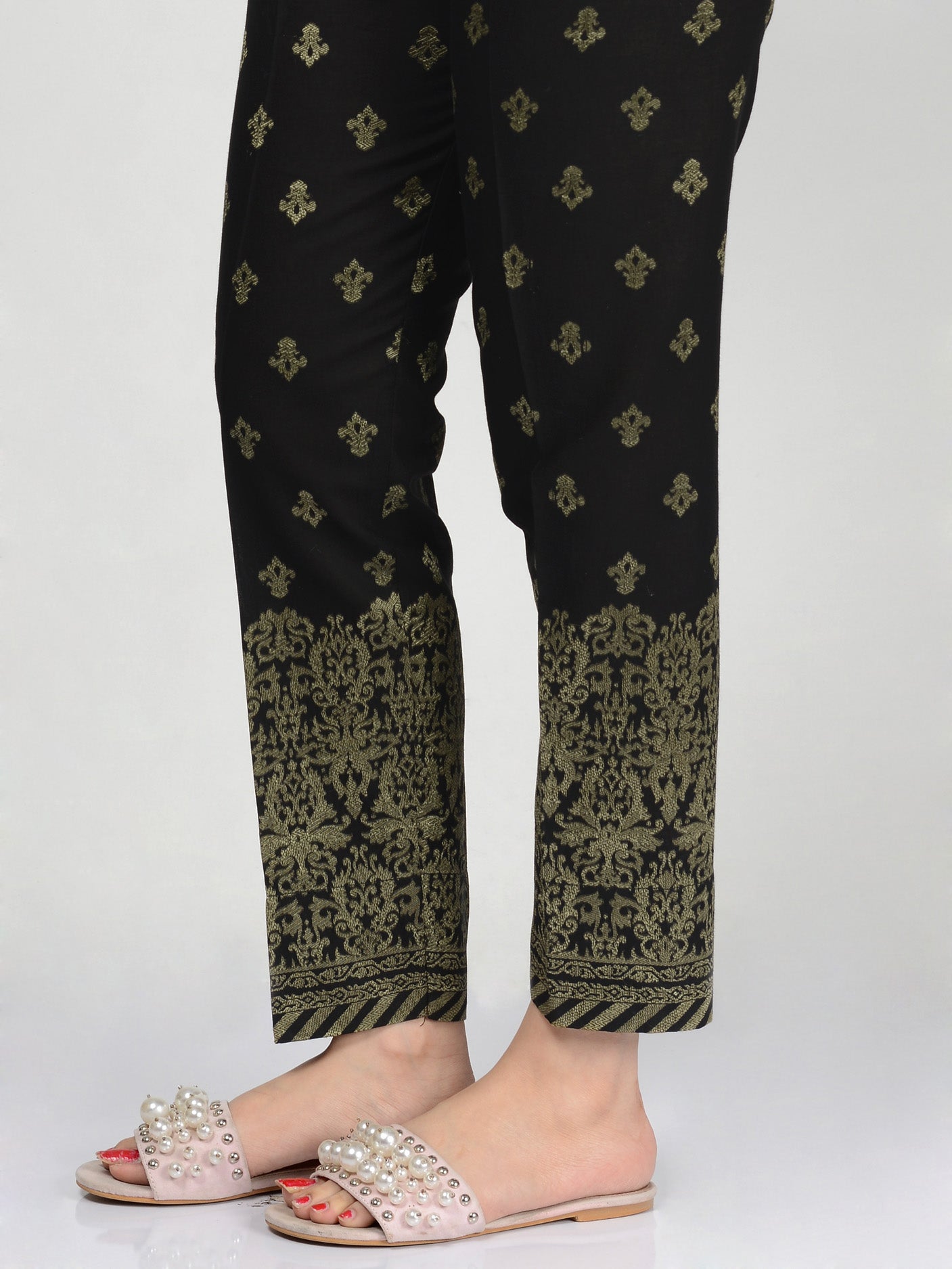 Jacquard Straight Trouser