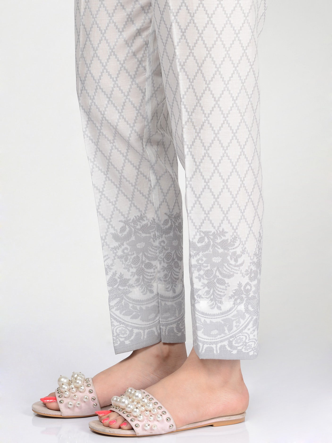 Straight Jacquard Trouser