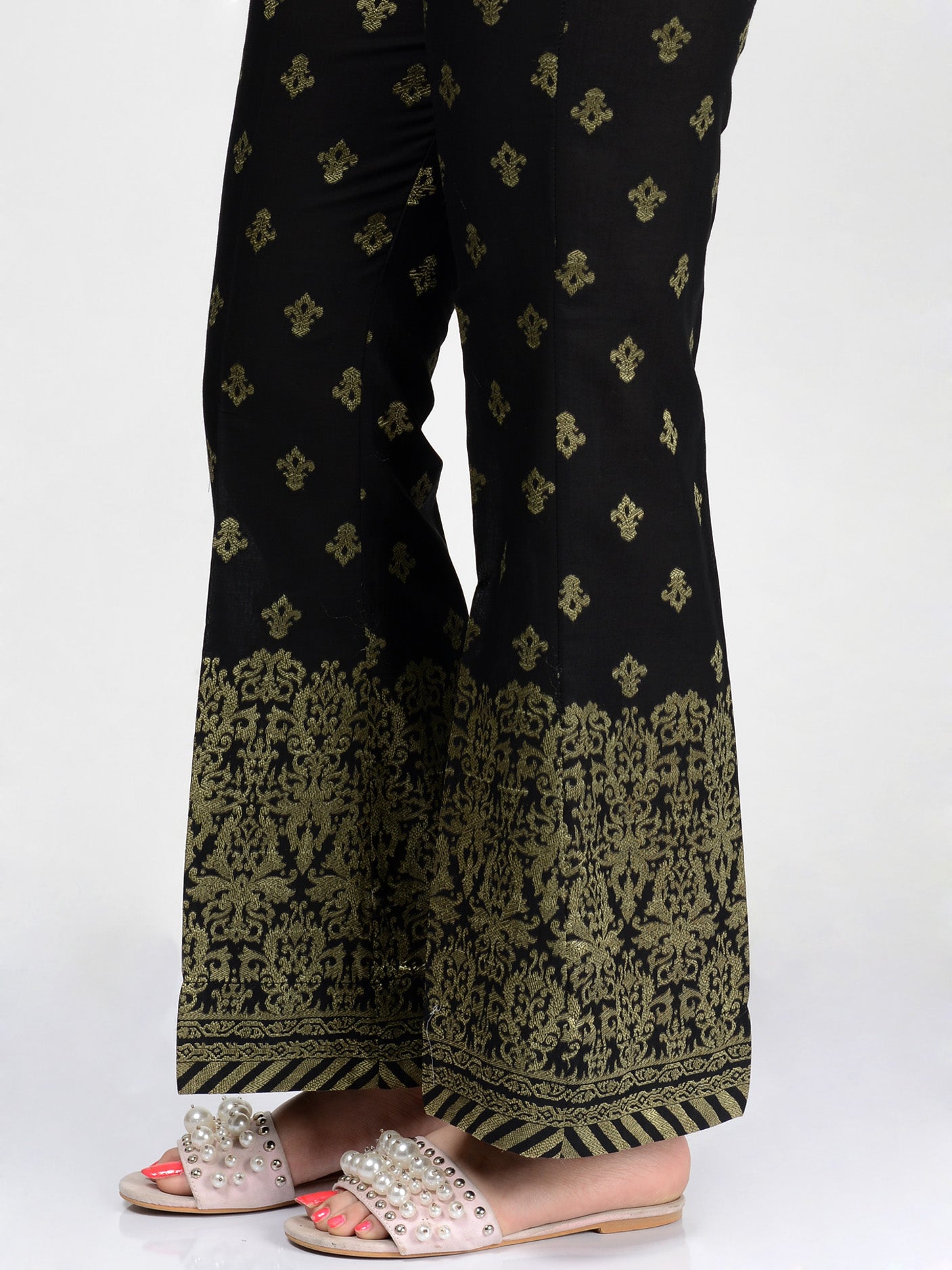 Jacquard Bootcut Pants