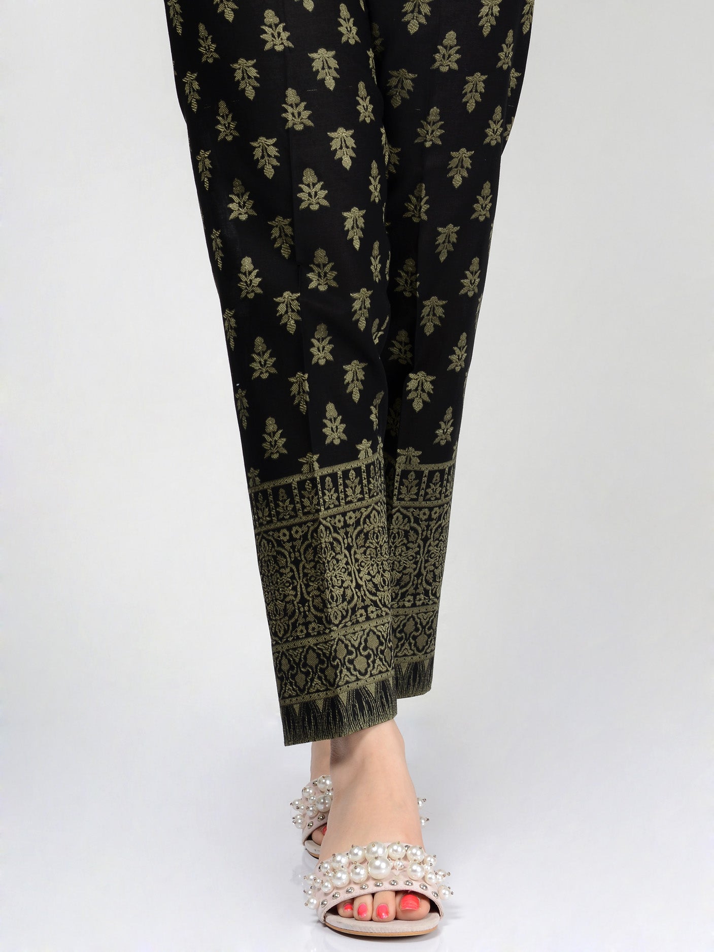 Jacquard Straight Trouser