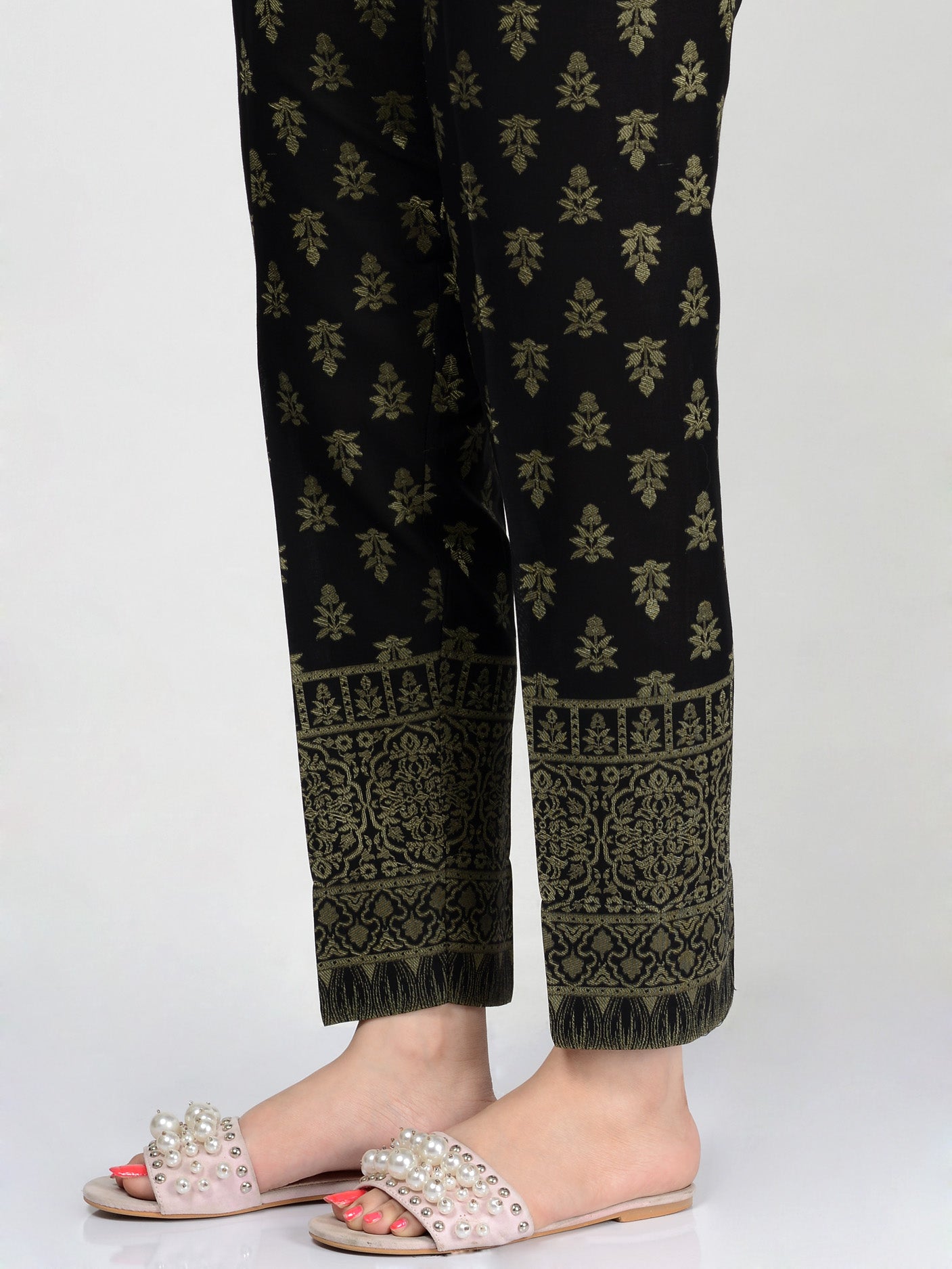 Jacquard Straight Trouser