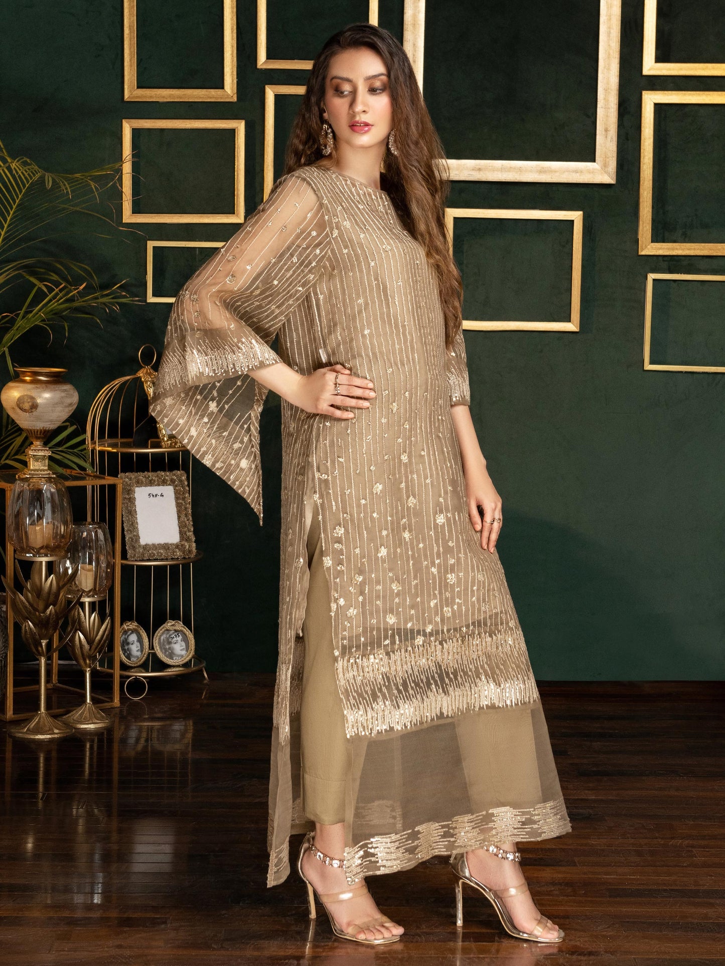 2 Piece Organza Suit-Embroidered (Pret)