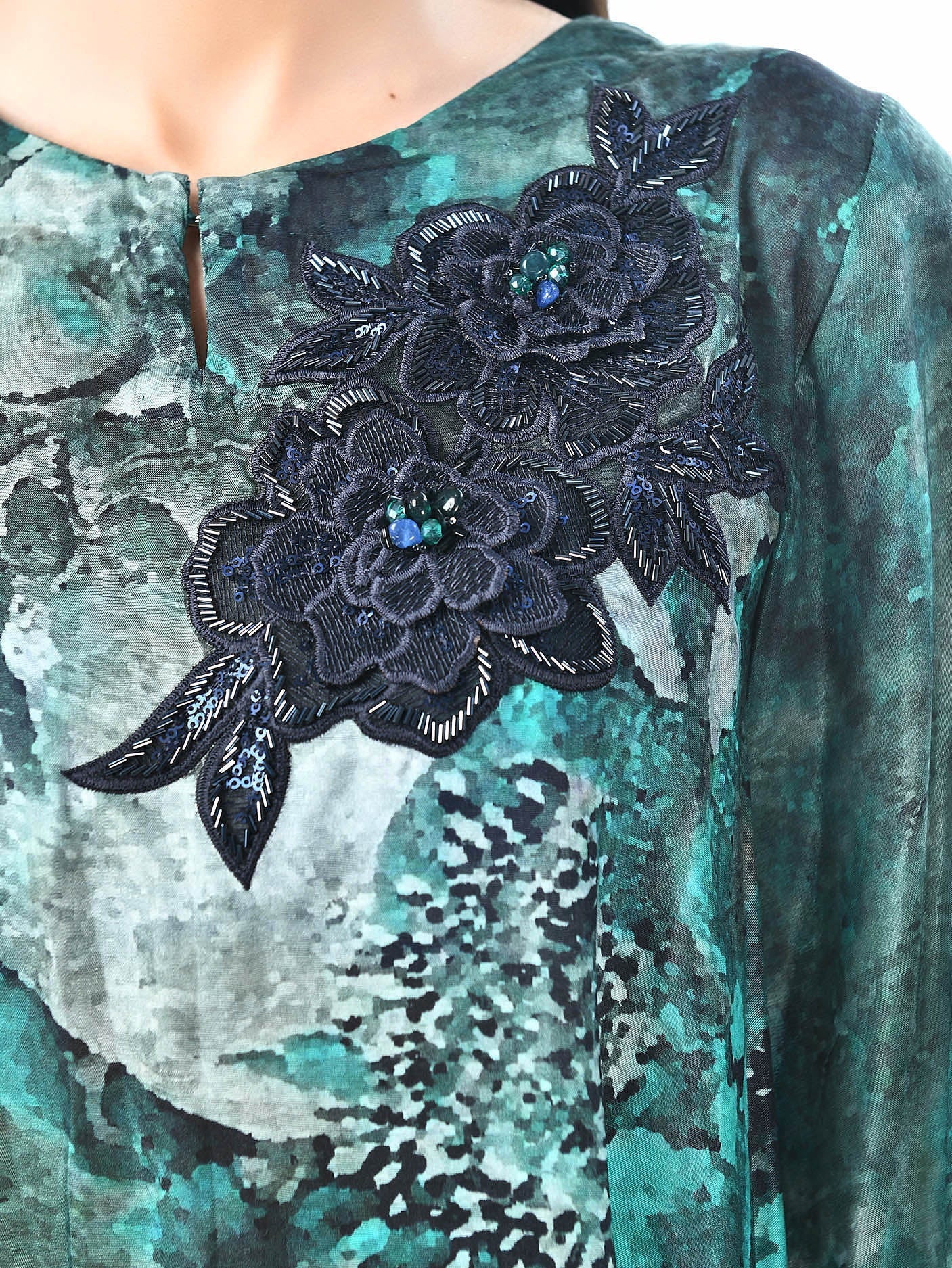 Thai Silk Embellished Shirt