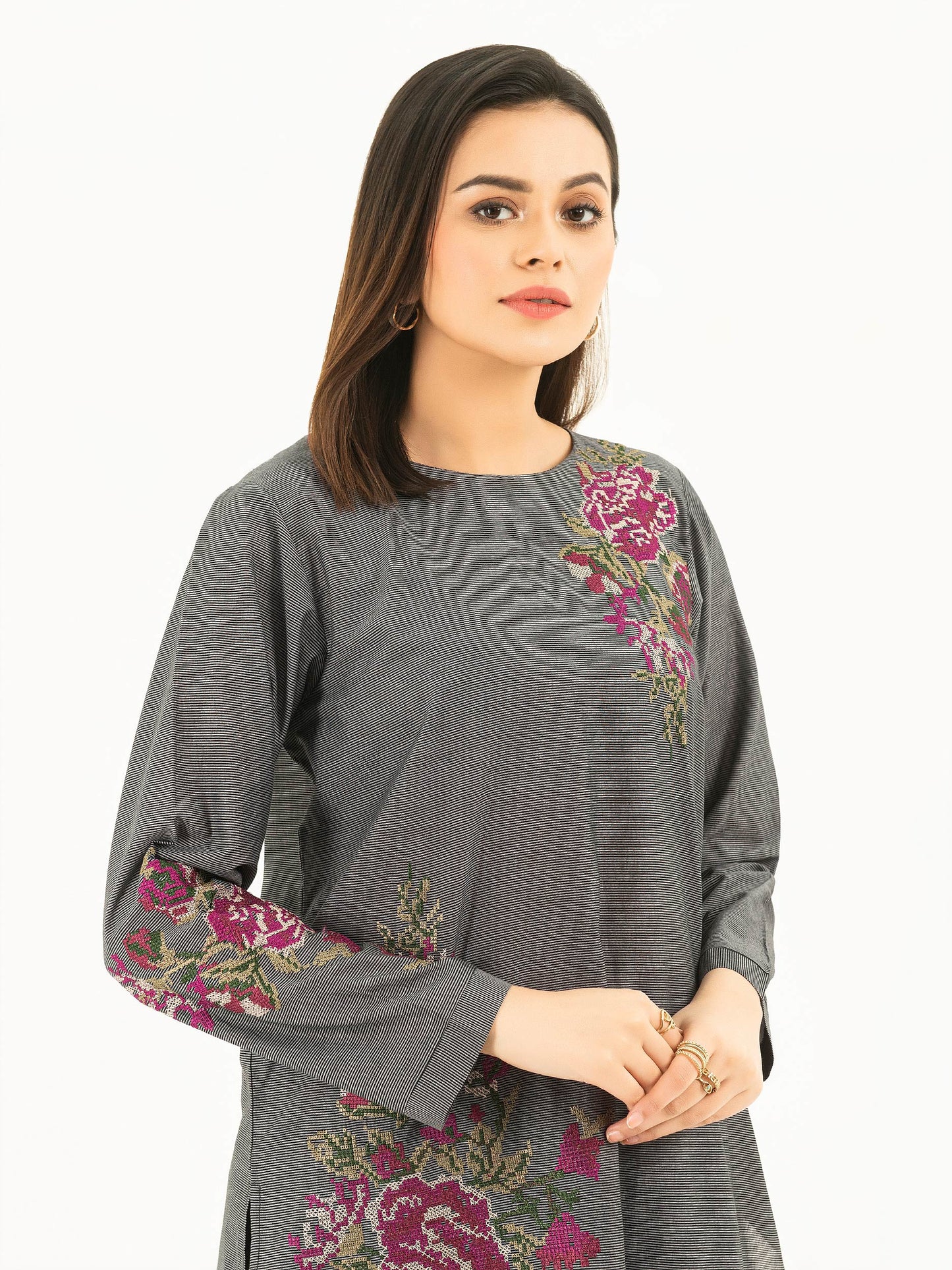 Yarn Dyed Shirt-Embroidered (Pret)