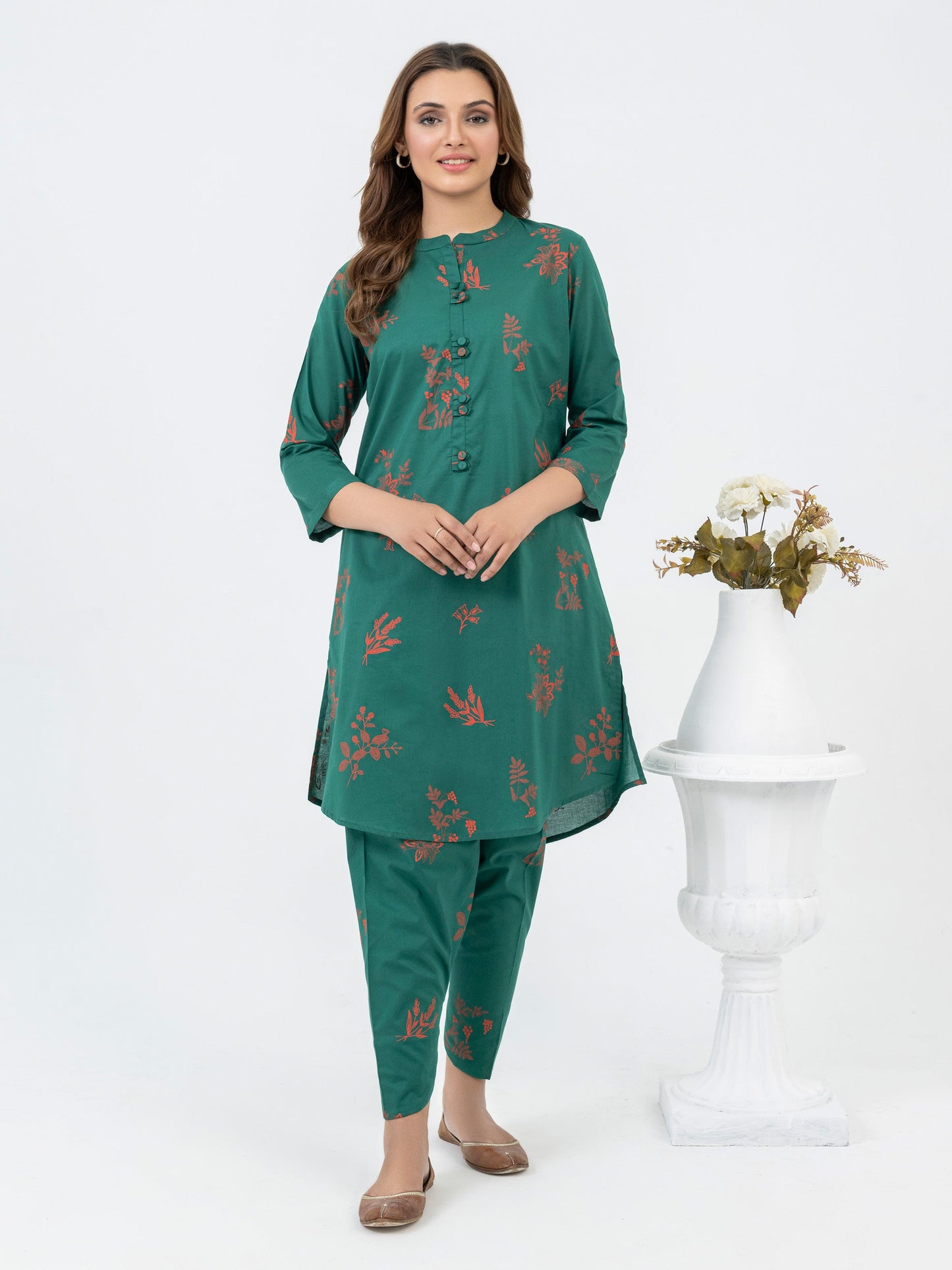 2 Piecec Lawn Suit-Paste Print(Pret)