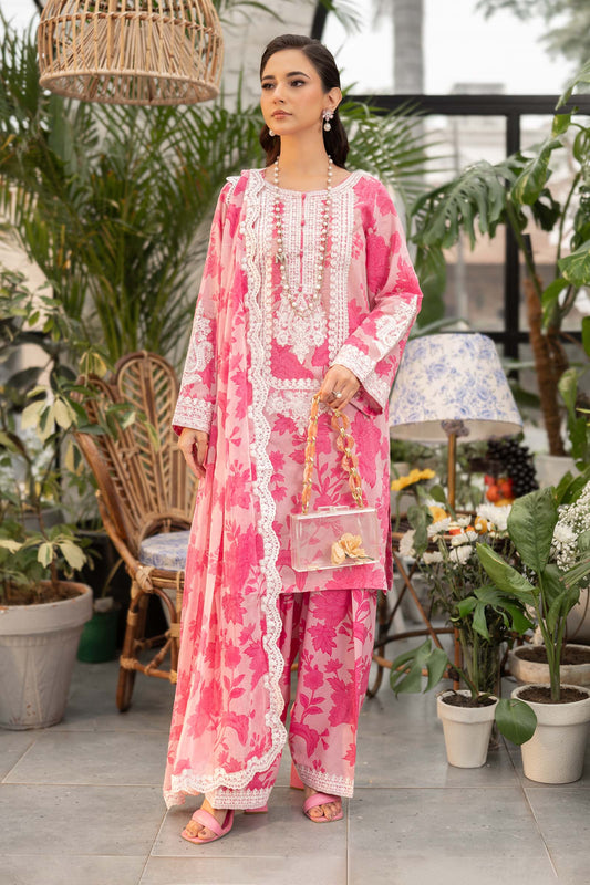 3 Piece Printed Lawn Suit | DW-EF25-124