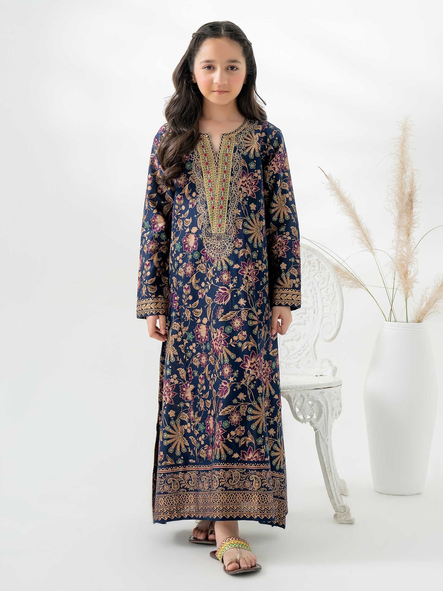 Khaddar Shirt-Embroidered