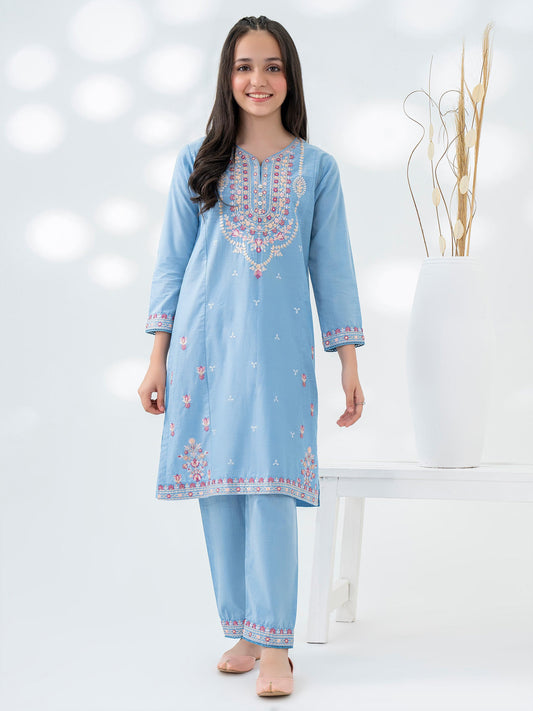 2 Piece Yarn Dyed Suit-Embroidered