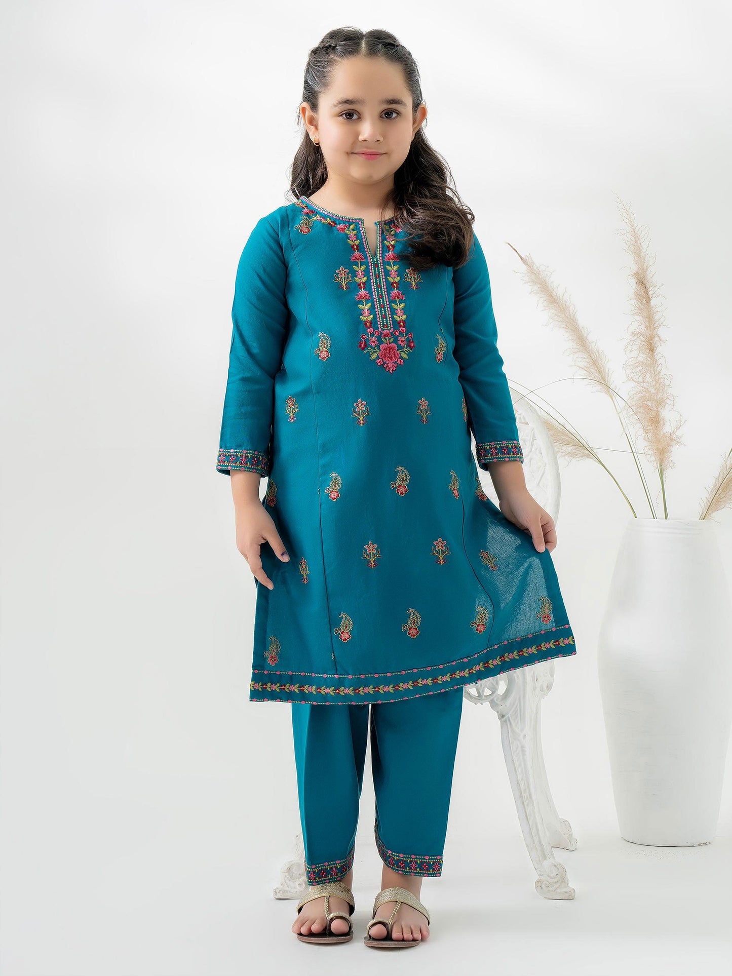 2 Piece Khaddar Suit-Embroidered