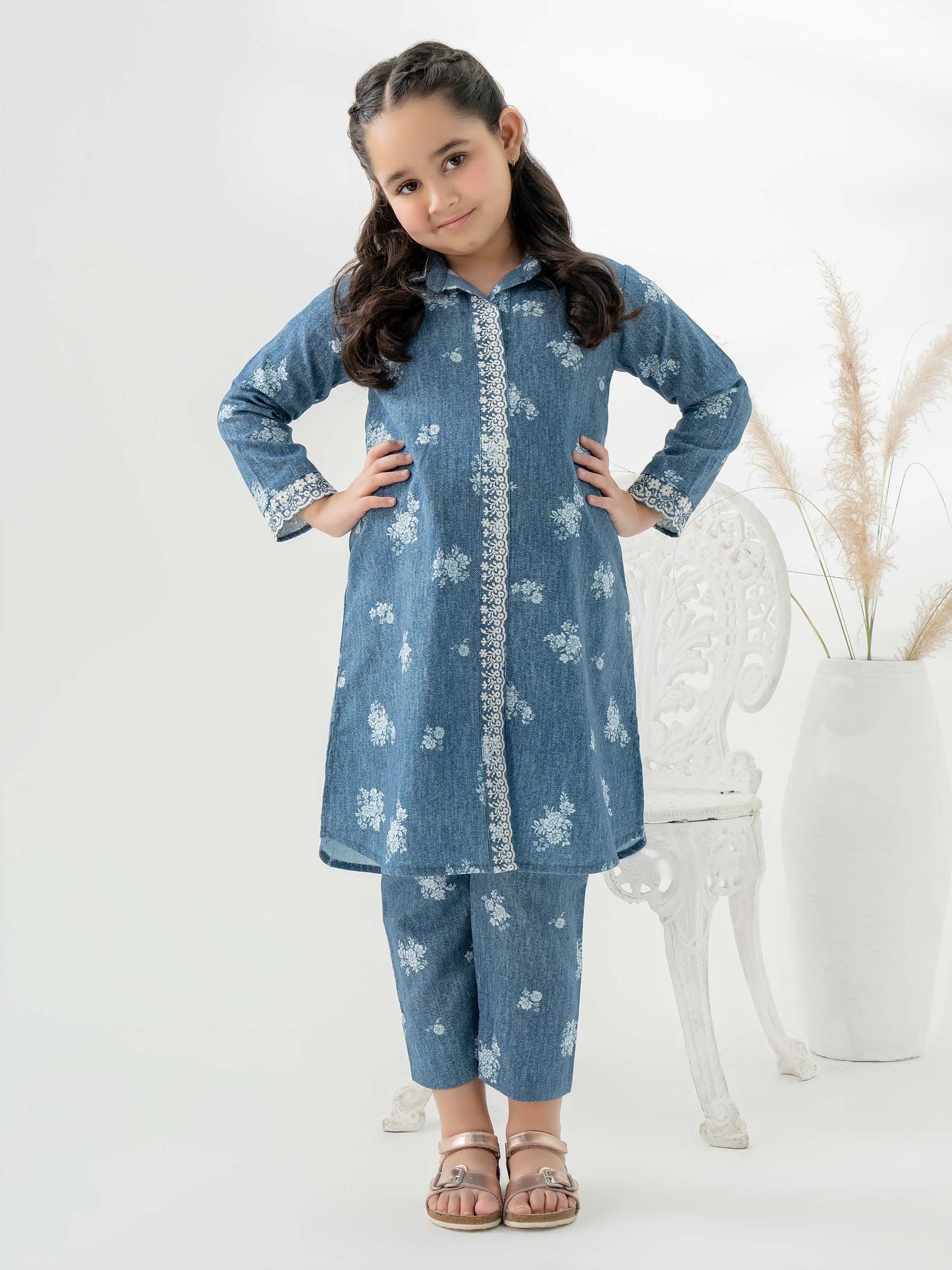 2 Piece Khaddar Suit-Embroidered