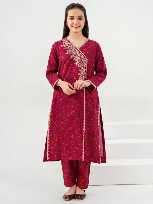 2 Piece Khaddar Suit-Embroidered