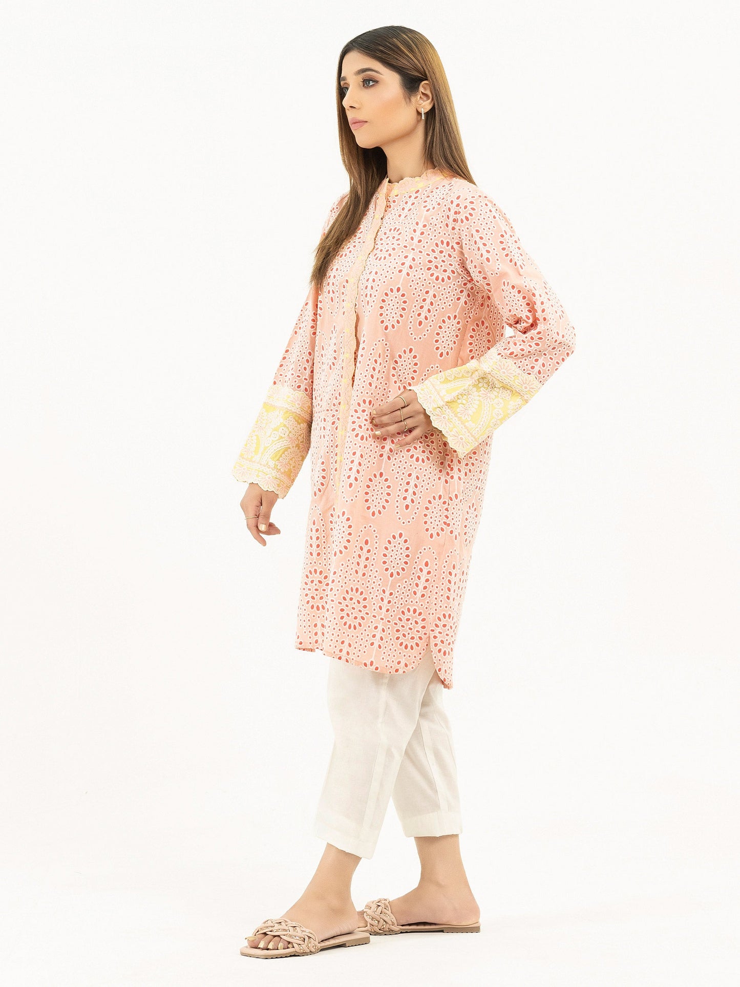 Lawn Shirt-Embossed Embroidered (Pret)